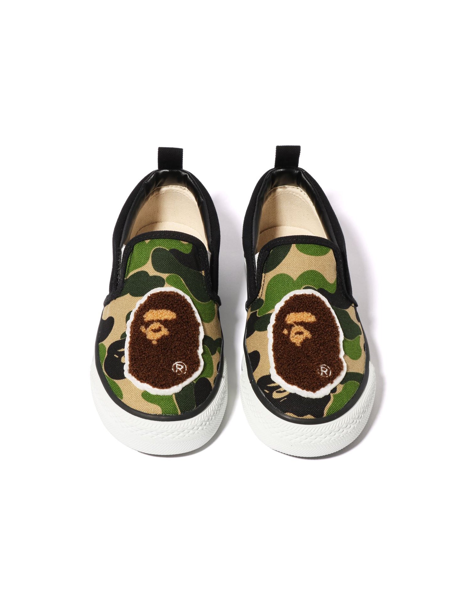 A BATHING APE® ABC Camo Ape Head Patch Slip Ons | Bape
