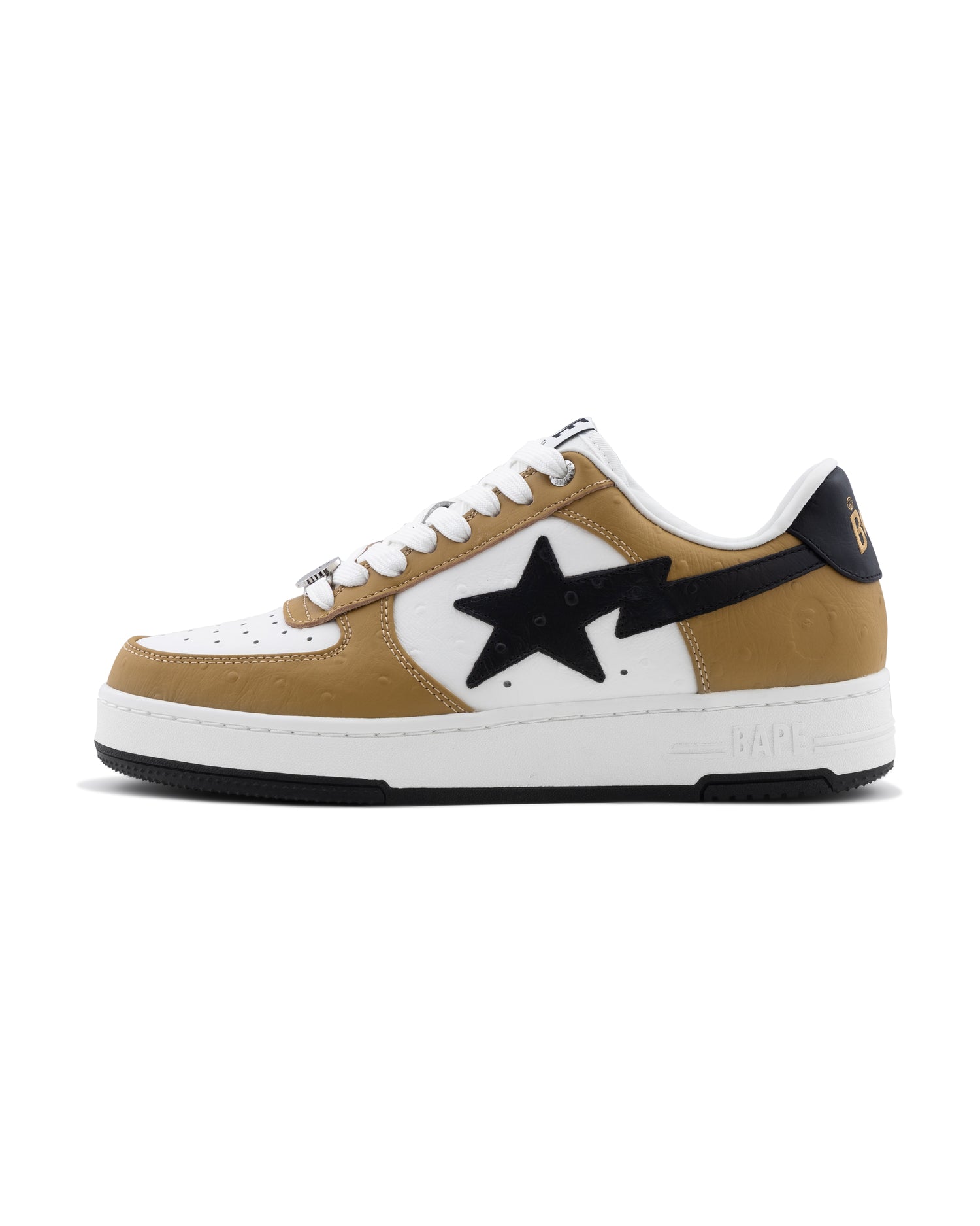 トップス 226 BAPE Star Print Polo Black Brown L A Bathing Ape Men Large Ape Head Polo white