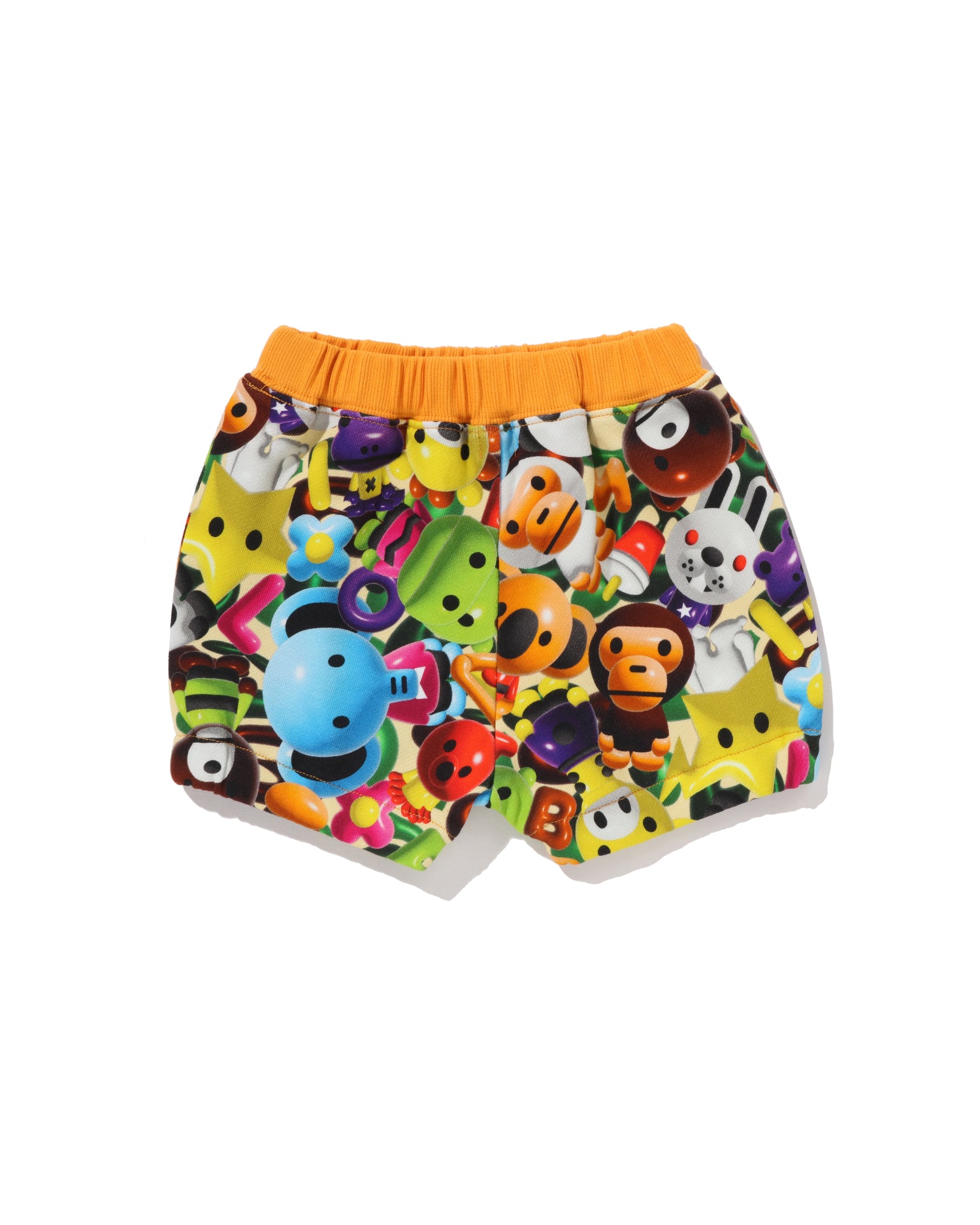 BABY MILO 星と猿柄 コットンショートパンツ M A BATHING APE® Kids 3D Milo All Friends Baby Shorts | Bape