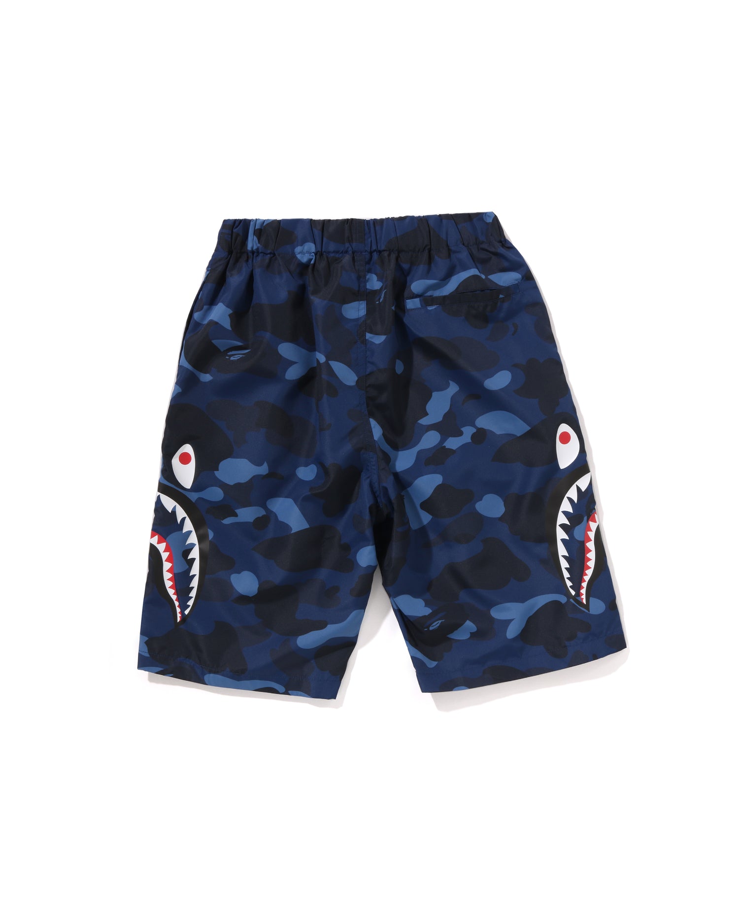 A BATHING APE® Kids Color Camo Side Shark Beach Shorts Jr