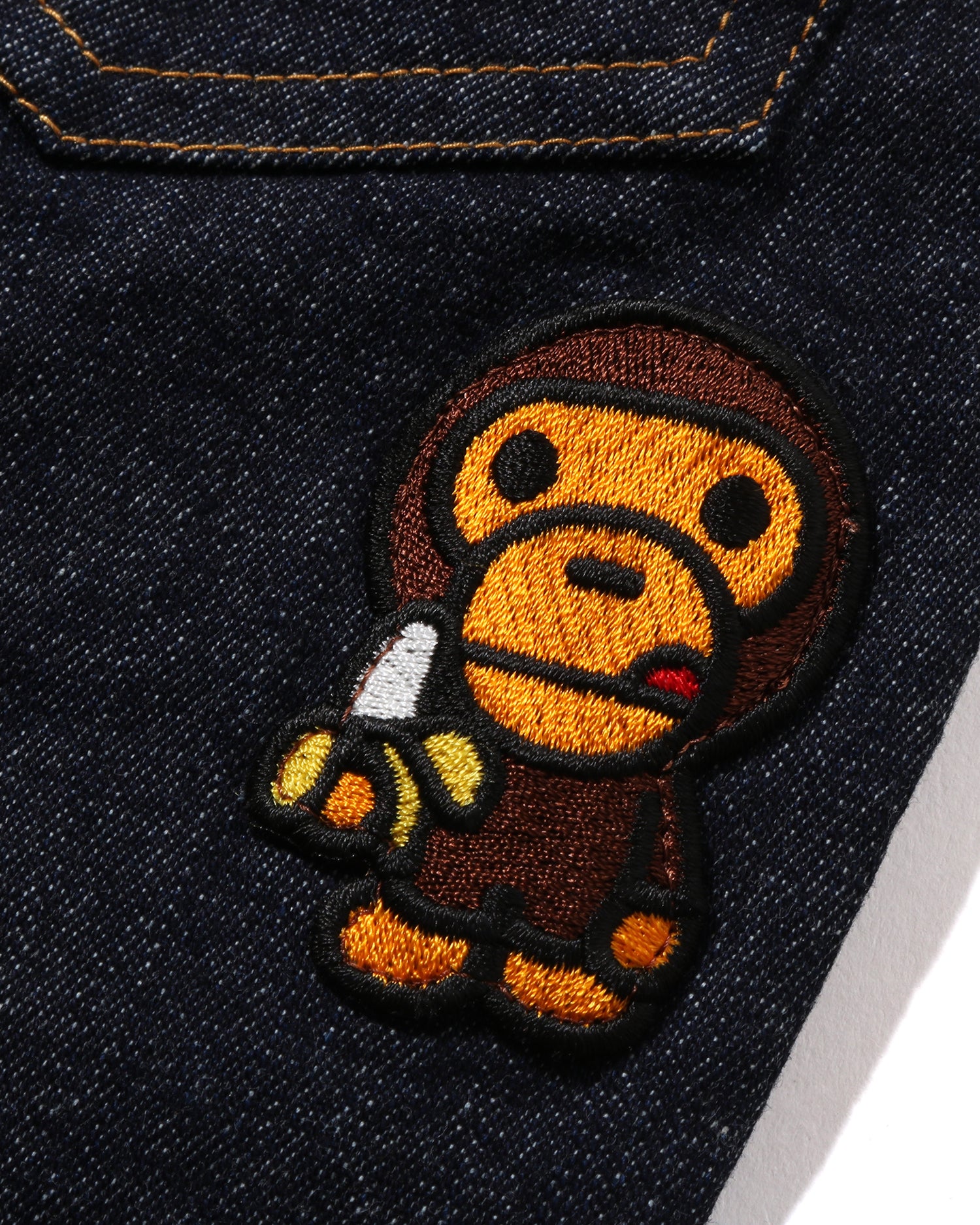 パンツ A bathing ape Milo Face Denim Shorts MILO FACE 10 OZ STRETCH DENIM SHORTS | bape.com