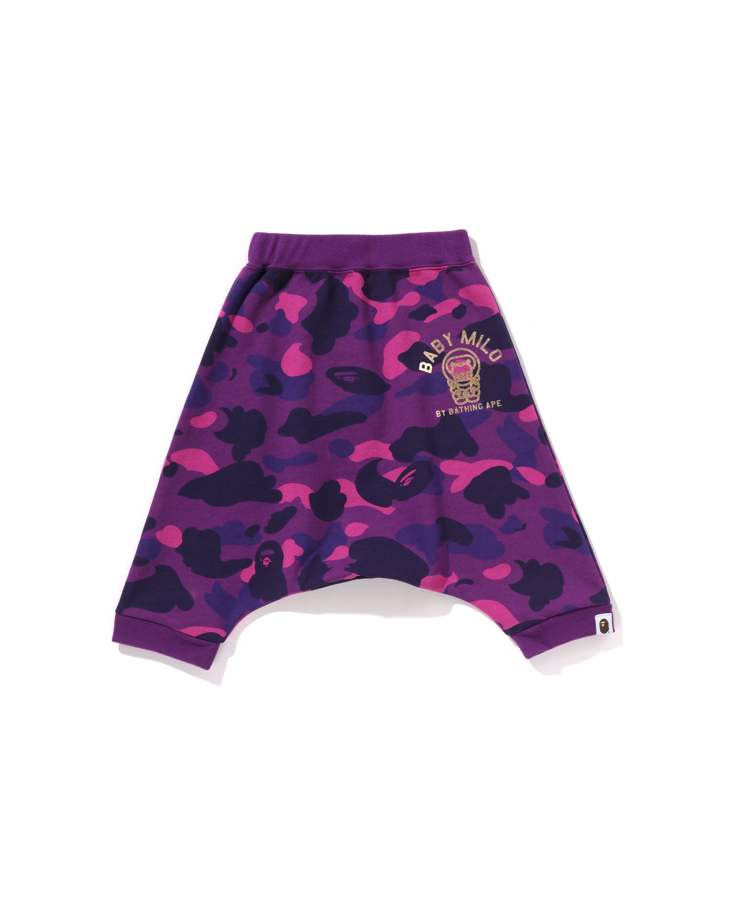 A BATHING APE® Kids Color Camo Baby Milo Sarouel Sweat Shorts
