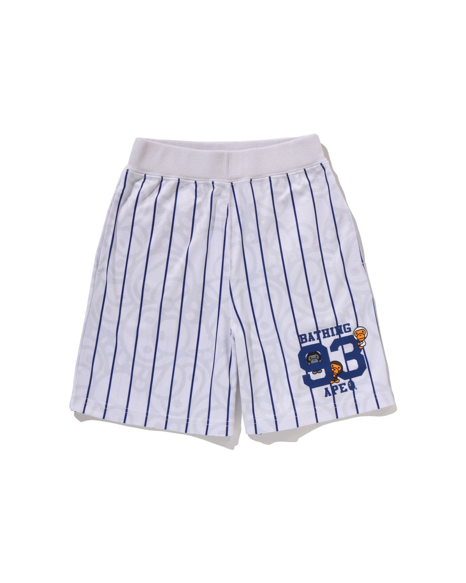 A BATHING APE® SS26 Kids All Baby Milo Stripe Milo Baseball Shorts