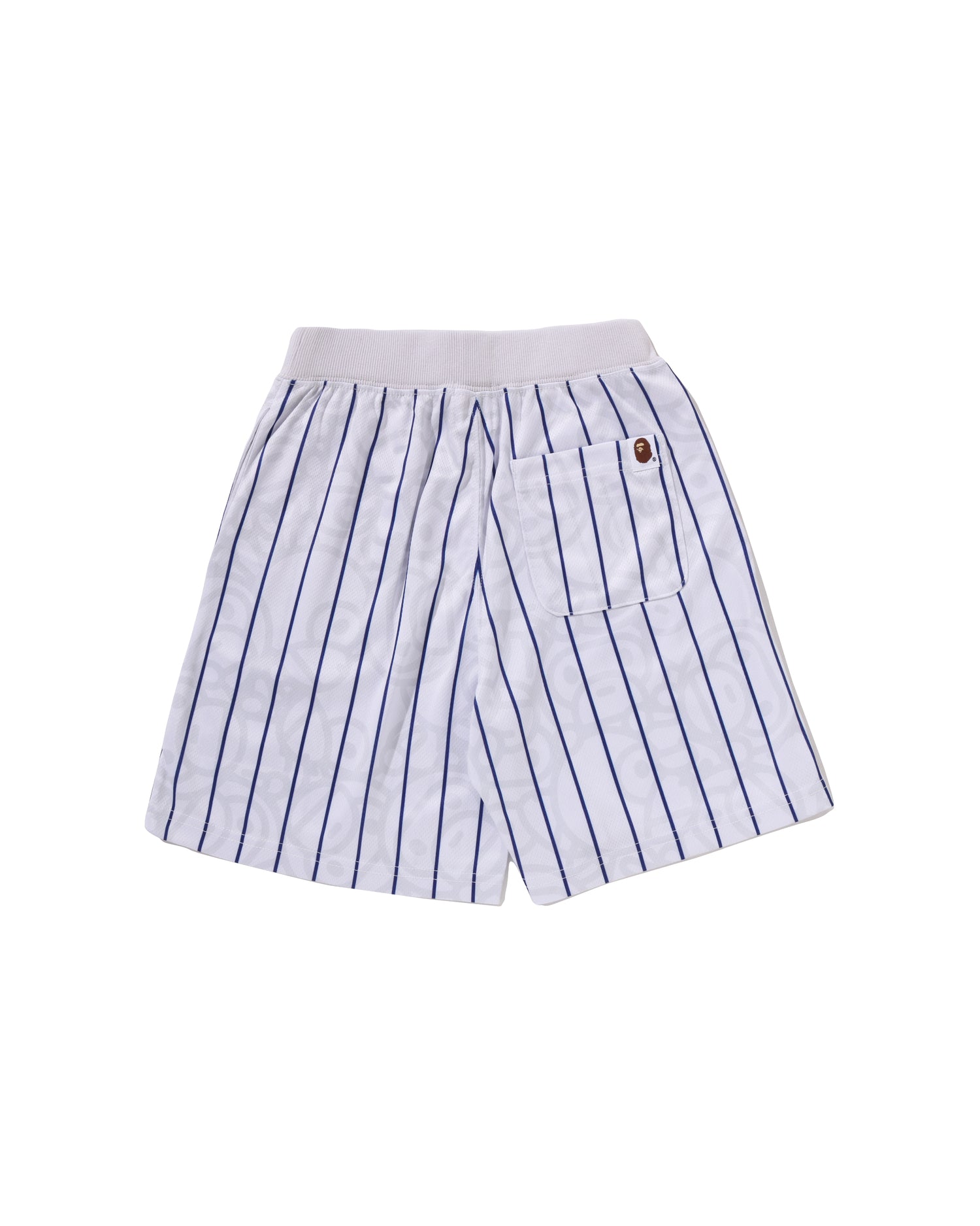 A BATHING APE® SS26 Kids All Baby Milo Stripe Milo Baseball Shorts