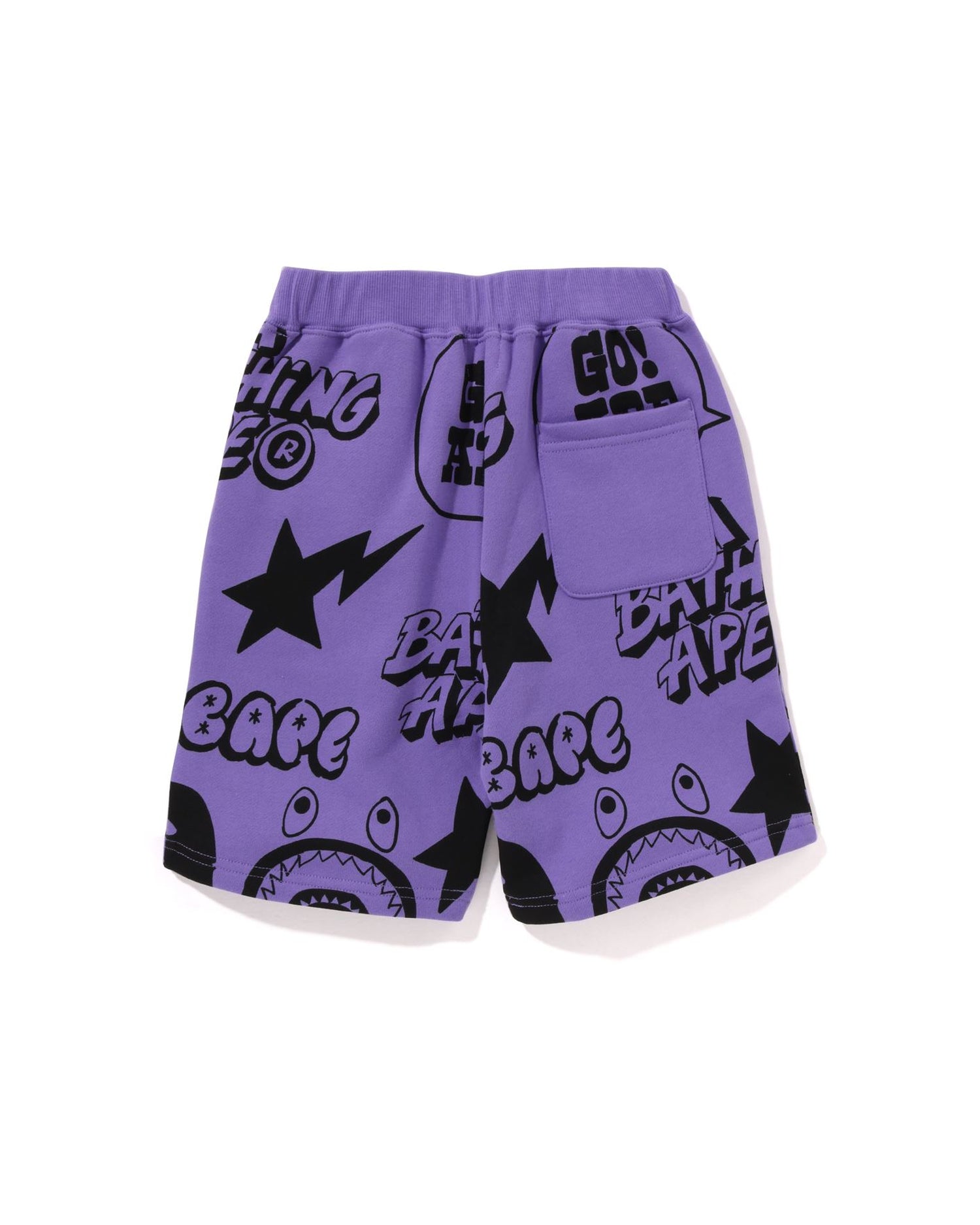 A BATHING APE® Kids BAPE Graffiti Pattern Sweat Shorts