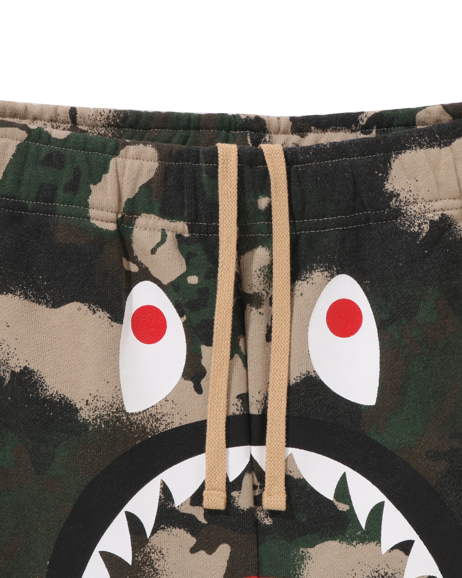 A BATHING APE® Map Camo Regular Fit Shark Sweat Shorts | Bape