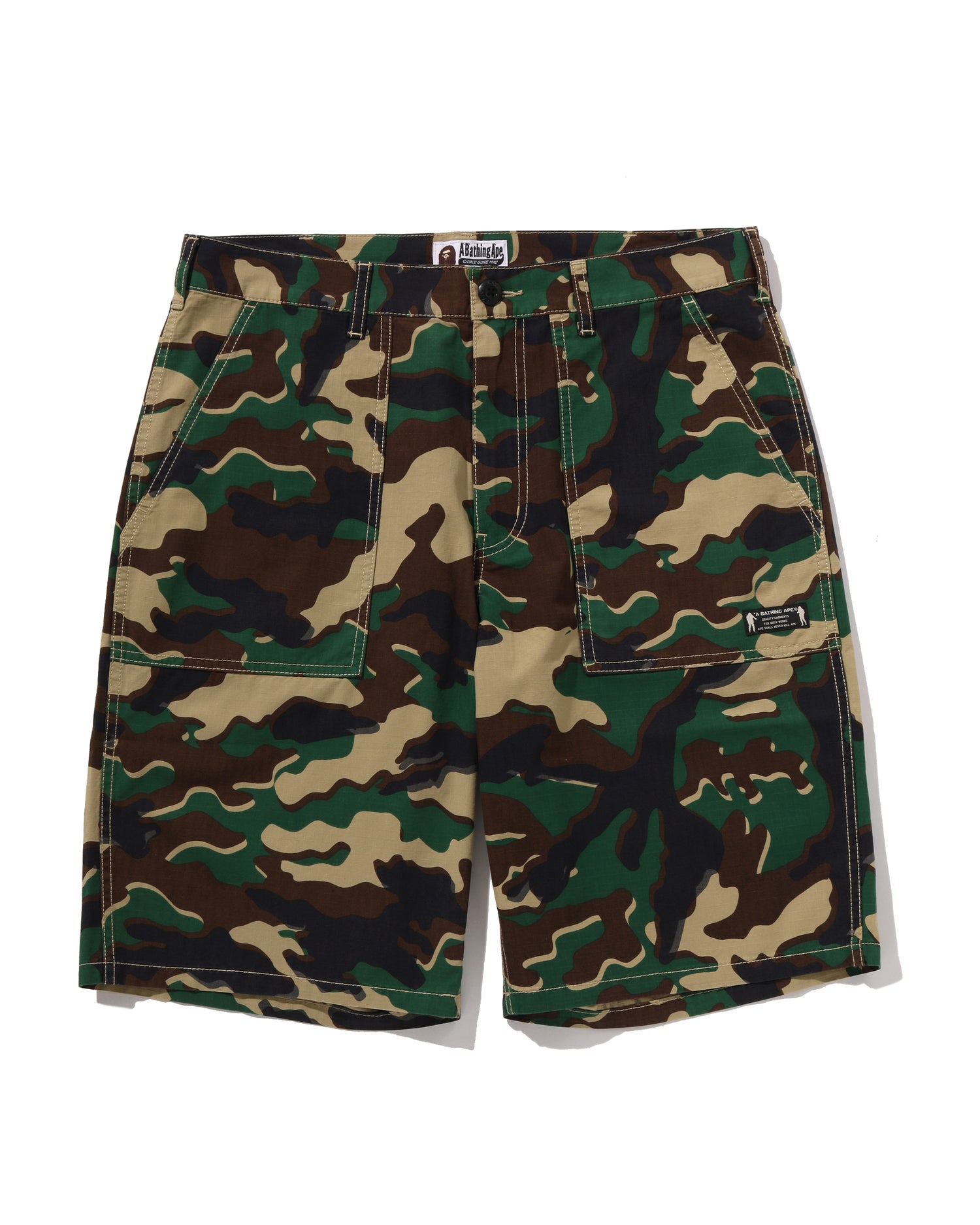 A BATHING APE® Glitch Woodland Camo Shorts | Bape official website