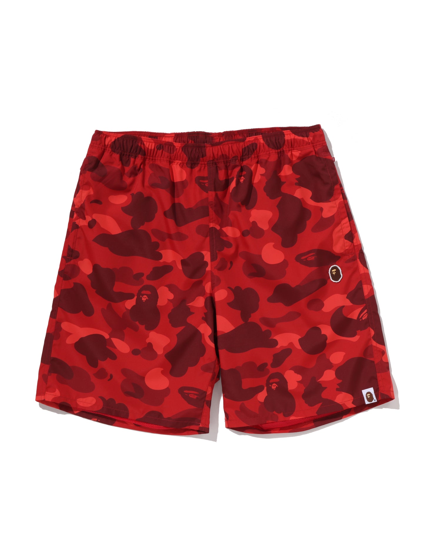 A BATHING APE® Color Camo Ape Head One Point Beach Shorts | Bape