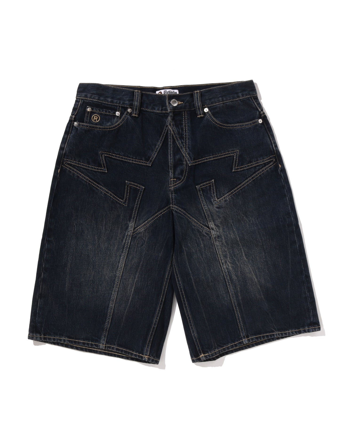 bape デニムショーツ A BATHING APE® BAPE STA Patch 13 Oz Relaxed Fit Denim Shorts