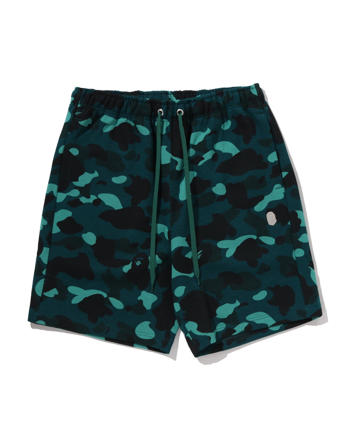 A BATHING APE® Color Camo Metal Ape Head Relaxed Fit Sweat Shorts