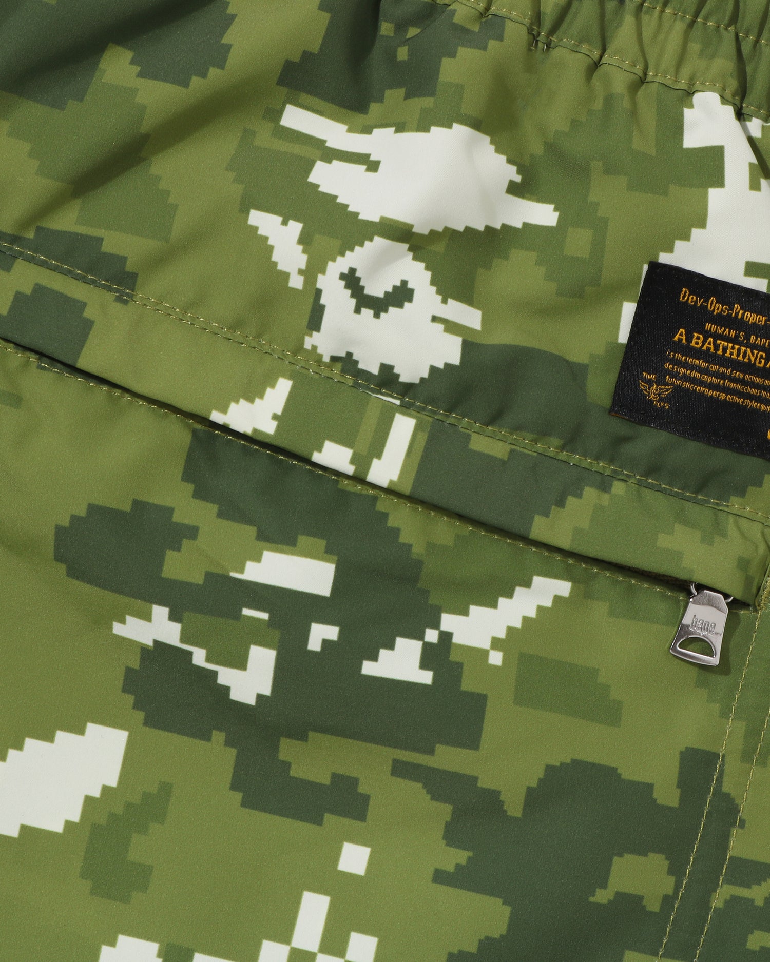 A BATHING APE® Multi Pixel Camo Relaxed Fit Beach Shorts | Bape
