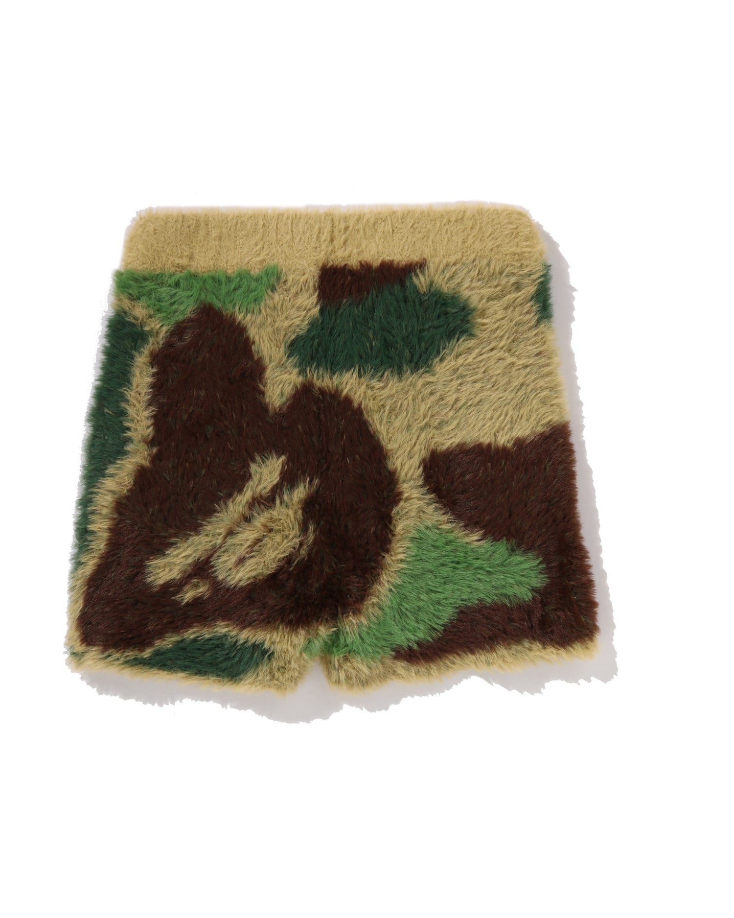 A BATHING APE® Abc Camo Long Fur Jacquard Shorts | Bape official