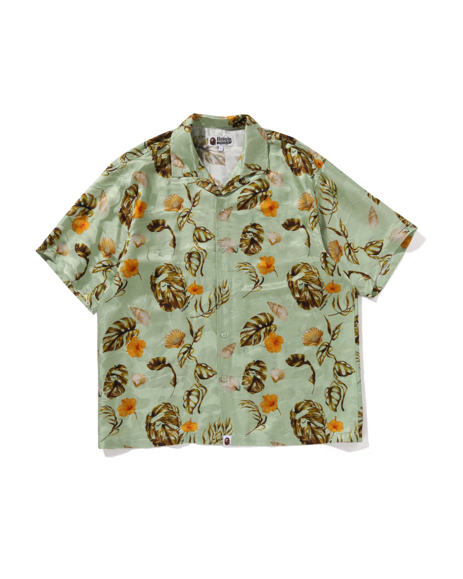 A BATHING APE® Vacation Pattern Open Collar Ss Shirt | Bape
