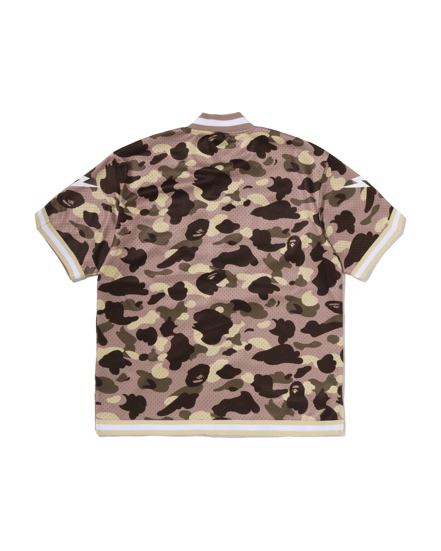 A BATHING APE® Color Camo Mesh Warm Up Relaxed Fit Shirt | Bape