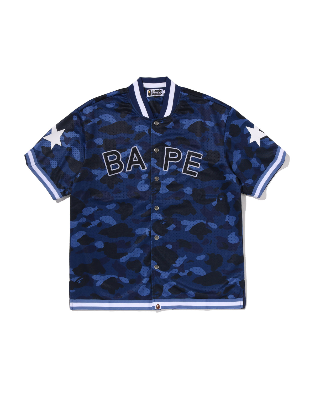 A BATHING APE® Color Camo Mesh Warm Up Relaxed Fit Shirt