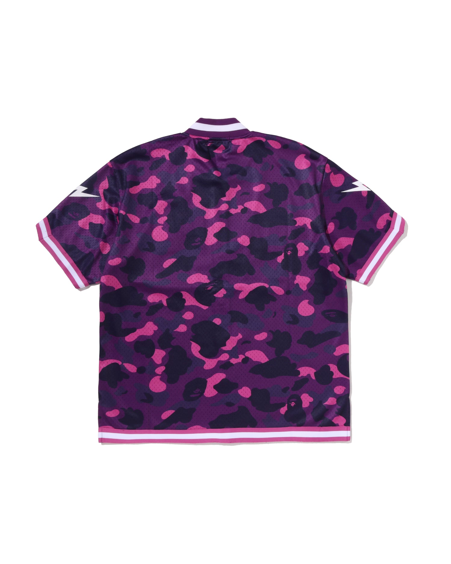 A BATHING APE® Color Camo Mesh Warm Up Relaxed Fit Shirt | Bape