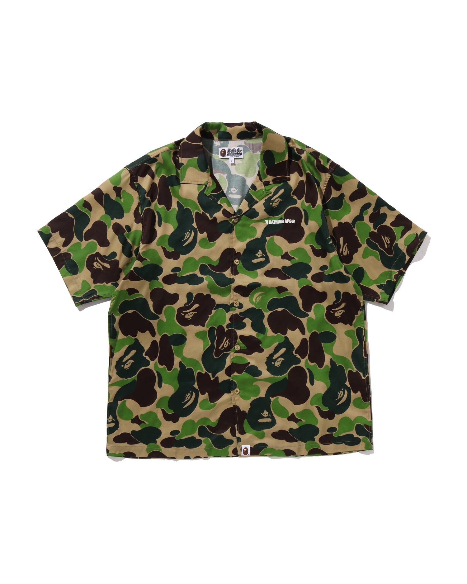 A BATHING APE® Abc Camo Open Collar Ss Shirt | Bape official