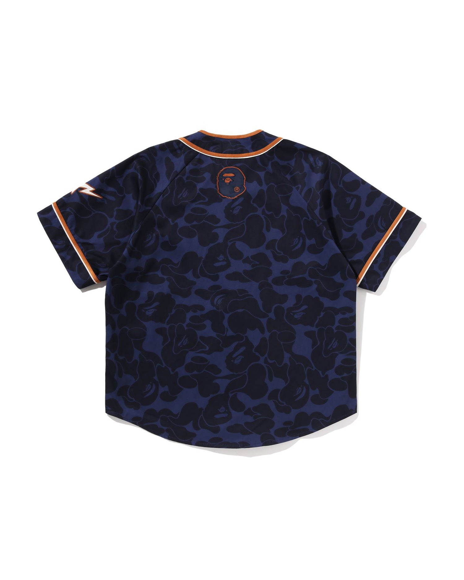 A BATHING APE® Solid Camo Multi Logo Baseball Ss Shirt | Bape