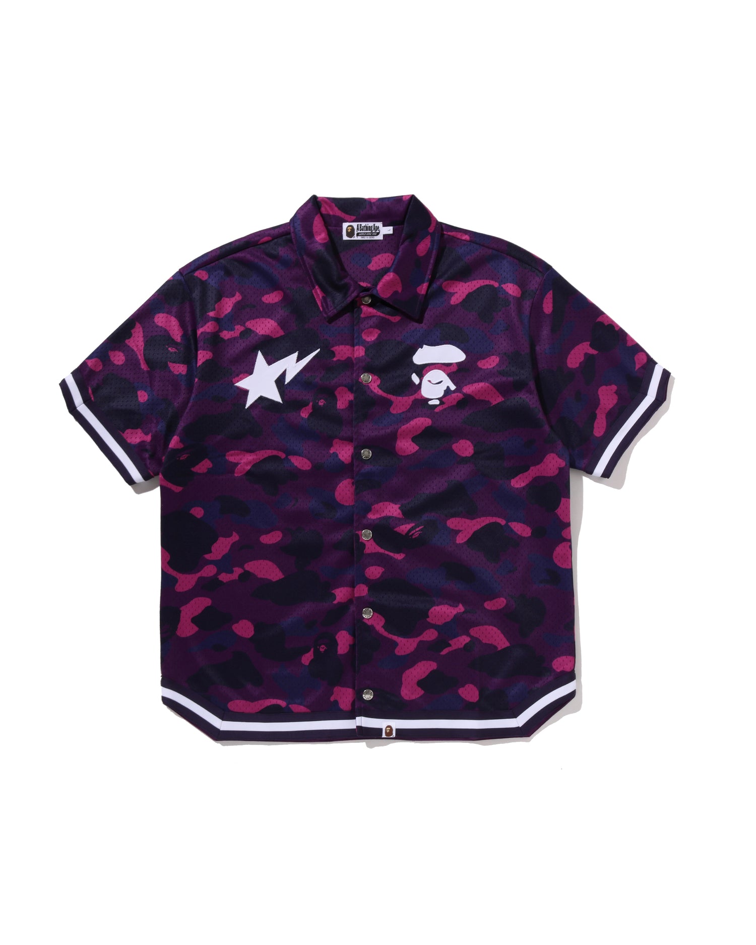 BAPE 迷彩 ボタンアップ Tシャツ A BATHING APE® Color Camo Warm Up Ss Shirt | Bape official website