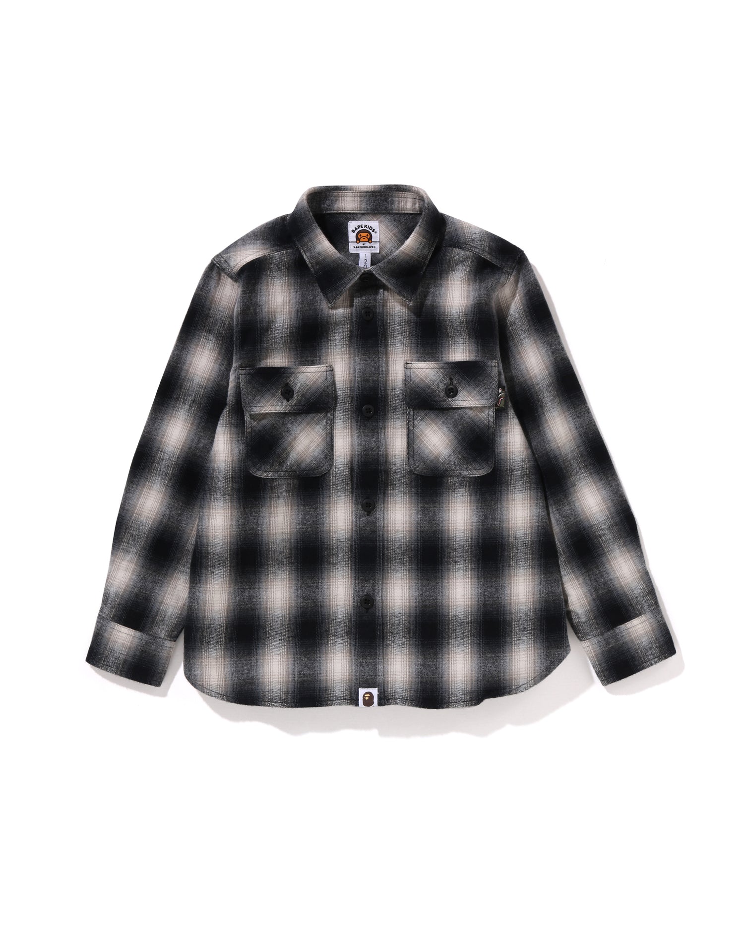 APETシャツ A BATHING APE® Kids Check Shark Shirt | Bape official