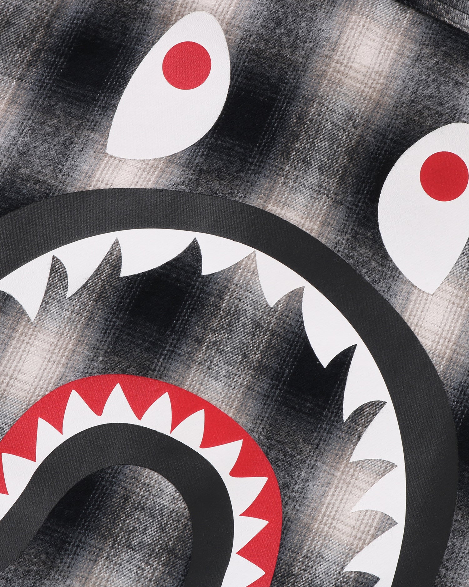 A BATHING APE® Kids Check Shark Shirt | Bape official