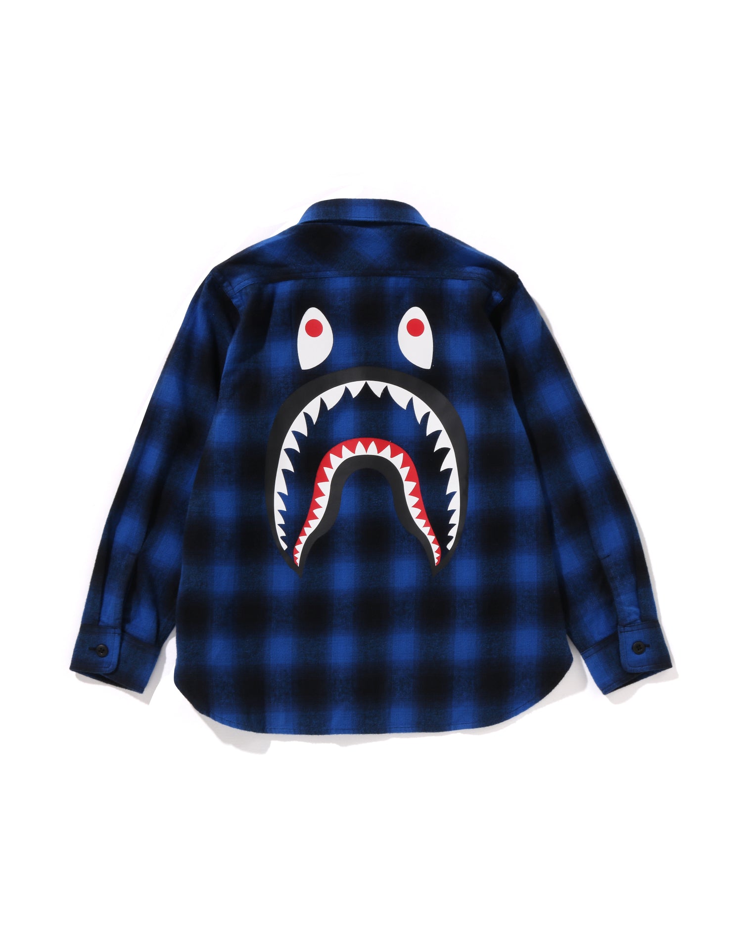 A BATHING APE® Kids Check Shark Shirt | Bape official