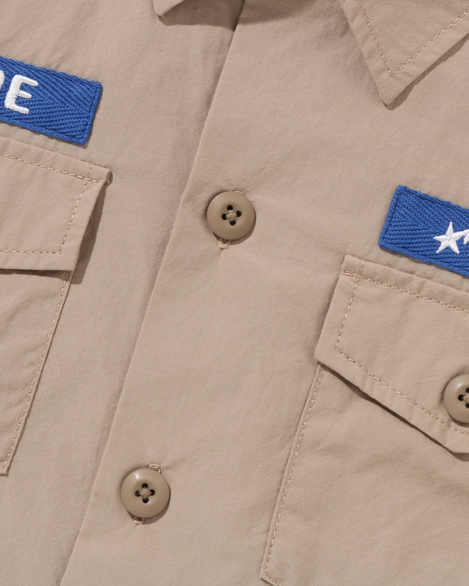 A BATHING APE® Kids Baby Milo Military Shirt | Bape official