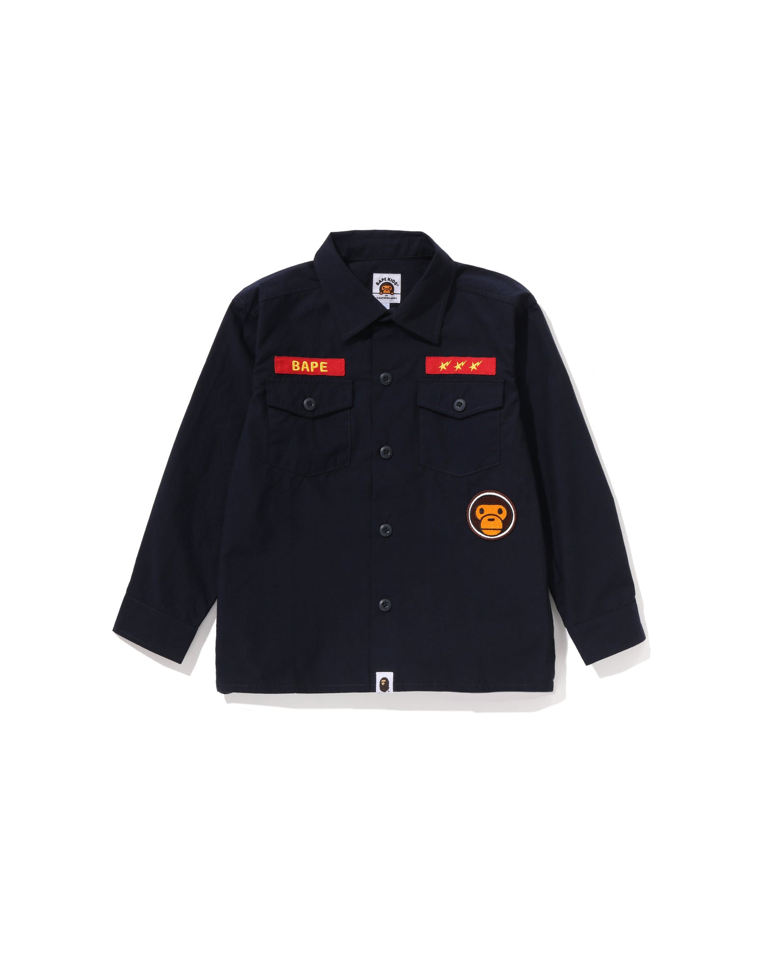 A BATHING APE® Kids Baby Milo Military Shirt | Bape official