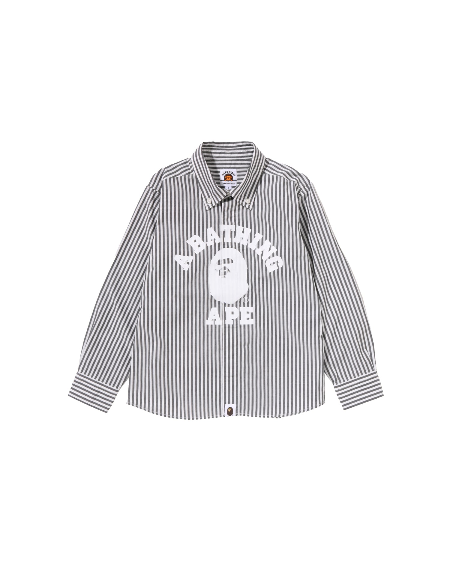 トップス pay A BATHING APE® Kids College Stripe Oxford Bd Ls Shirt | Bape