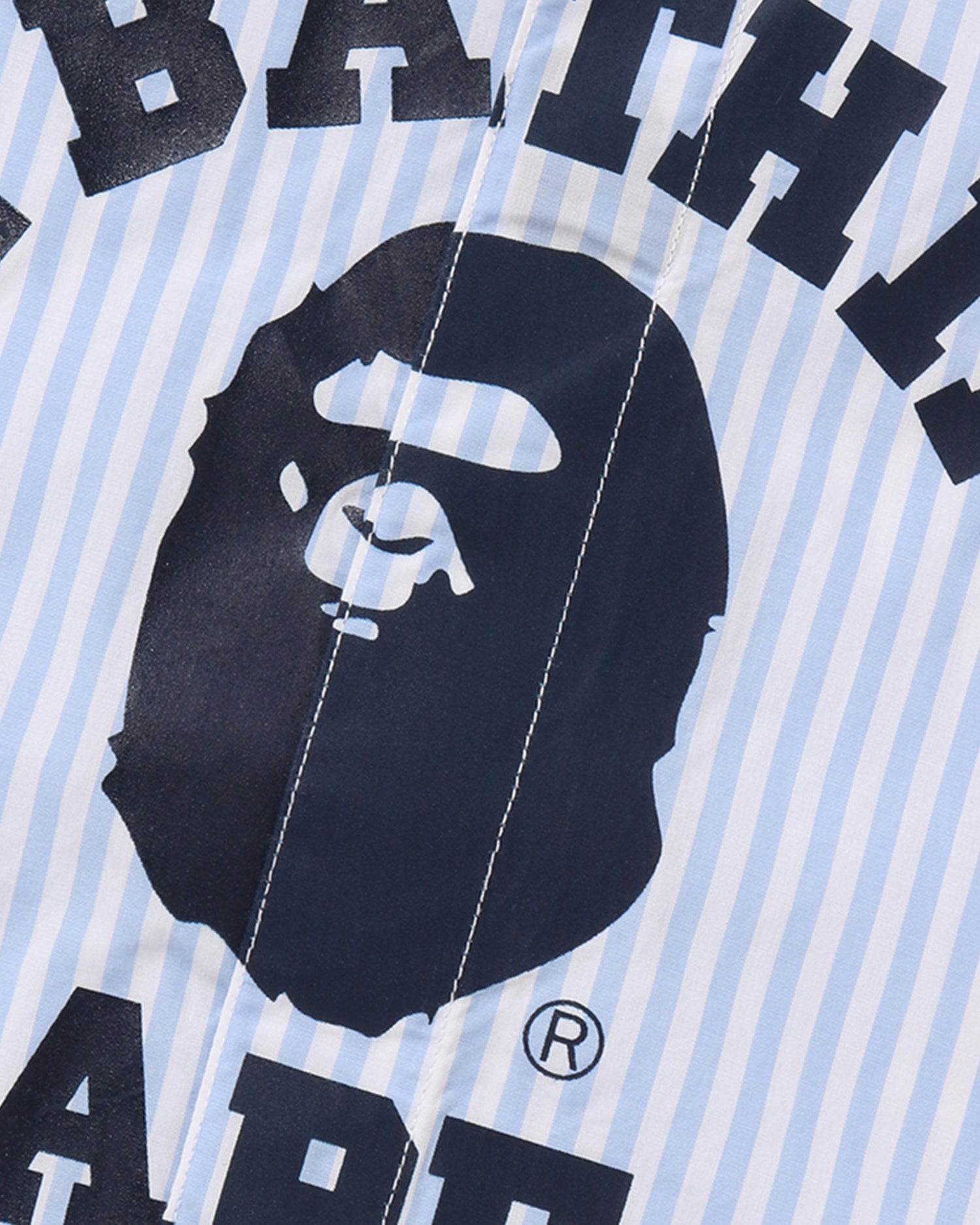 A BATHING APE® Kids College Stripe Oxford Bd Ls Shirt | Bape