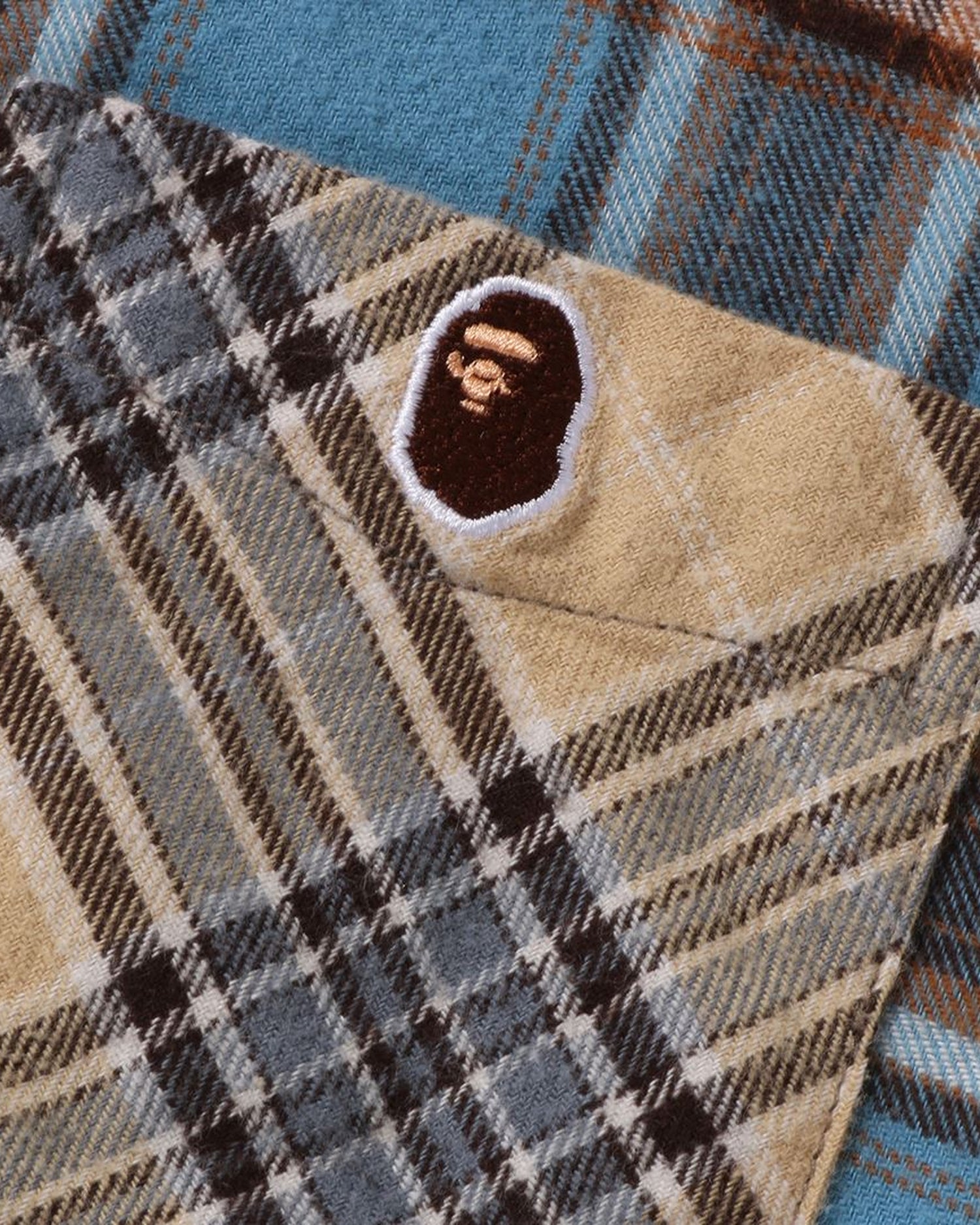 A BATHING APE® Kids Multi Check Flannel Shirt | Bape