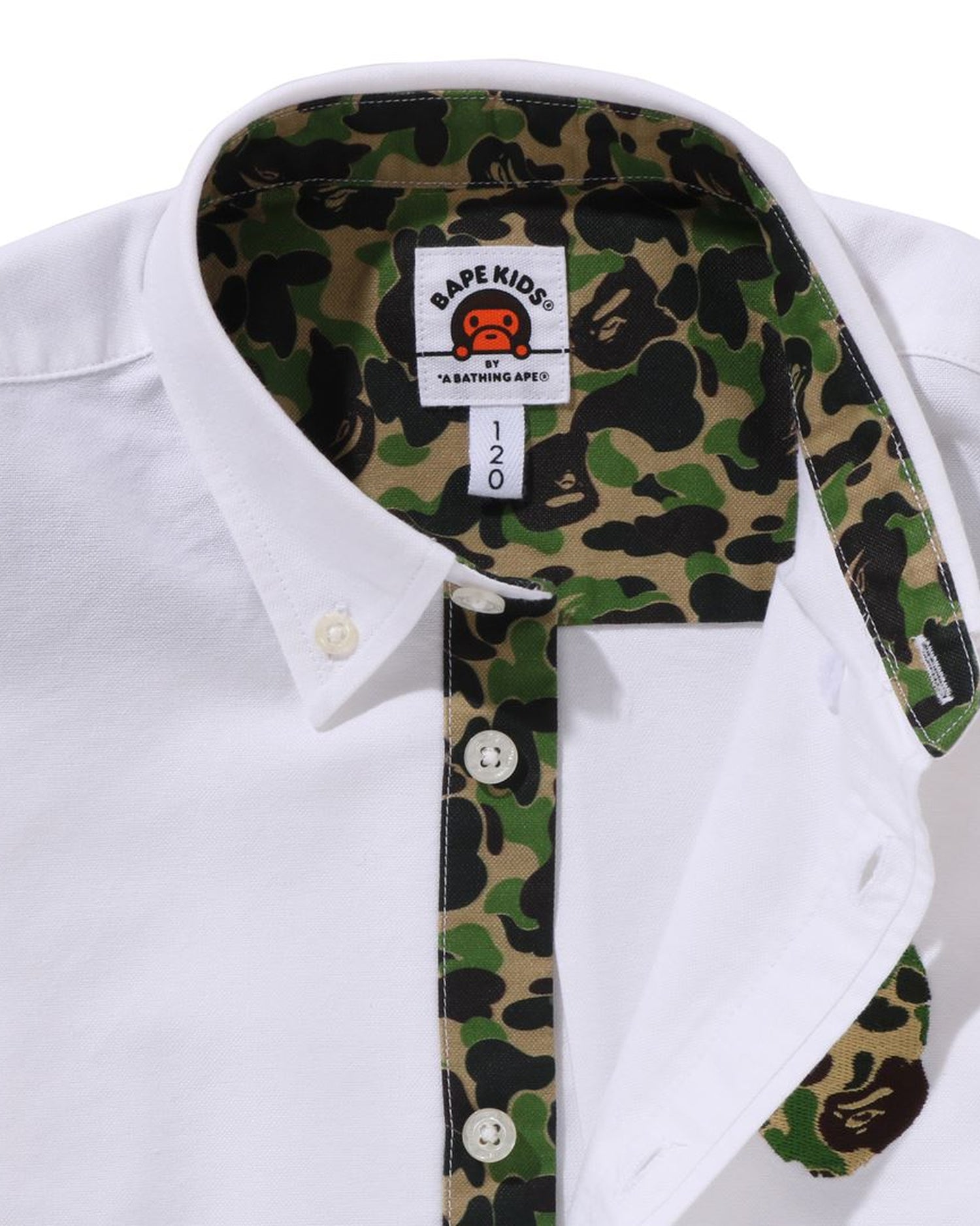 A BATHING APE® Kids Abc Camo Trimming Oxford Shirt | Bape