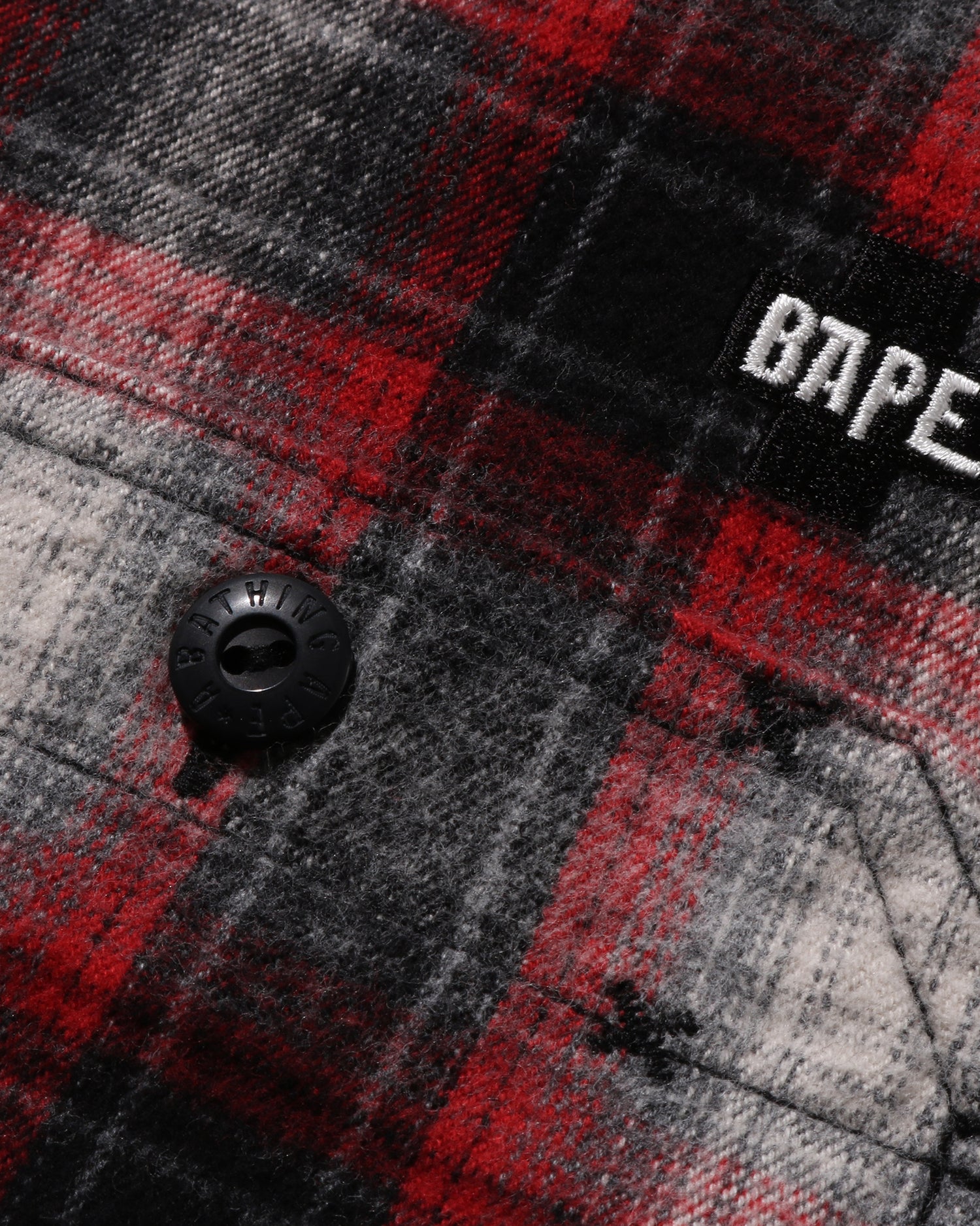 A BATHING APE® Flannel Check Tactical Shirt | Bape official