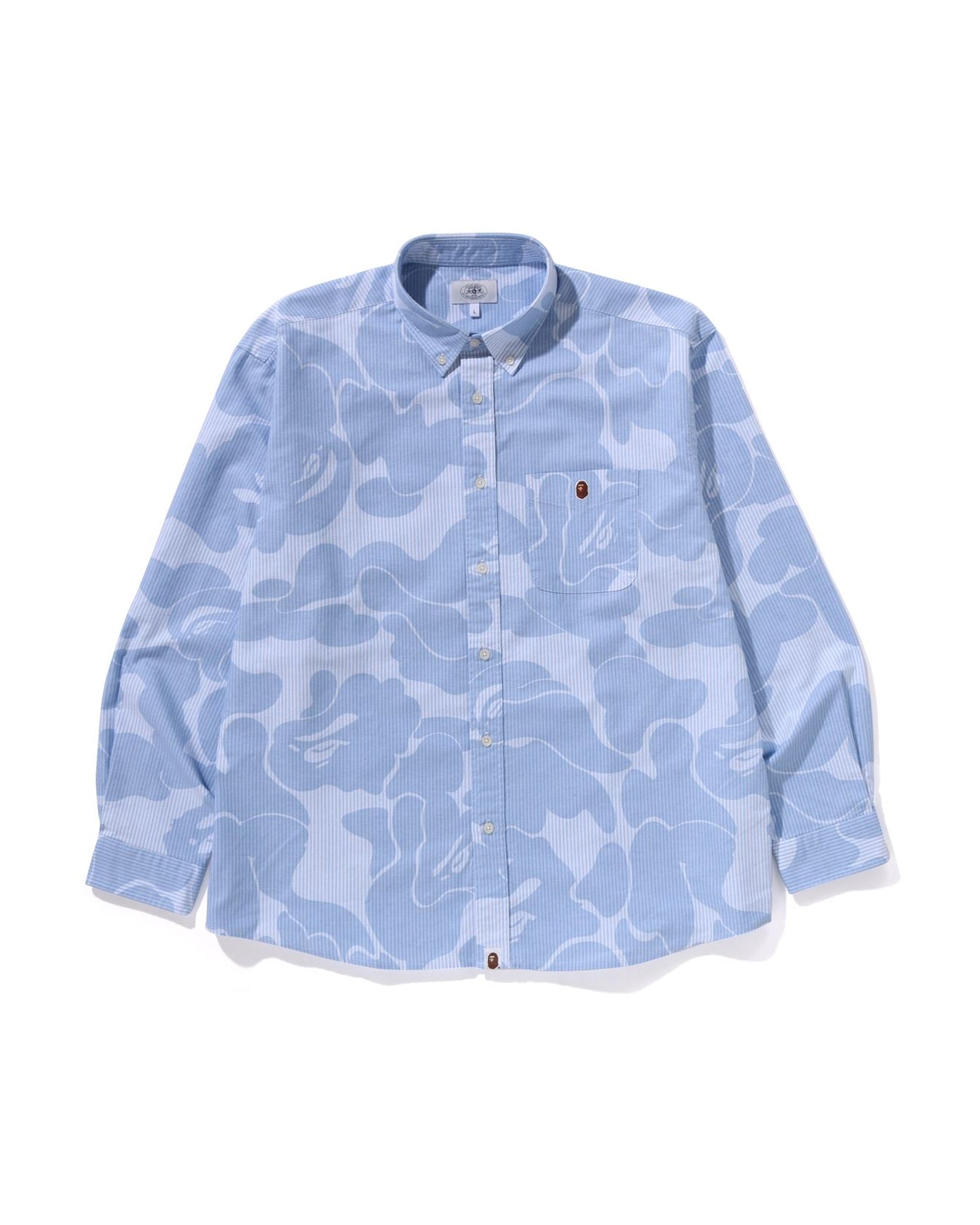 A BATHING APE® Stripe Camo Relaxed Fit Shirt | Bape official