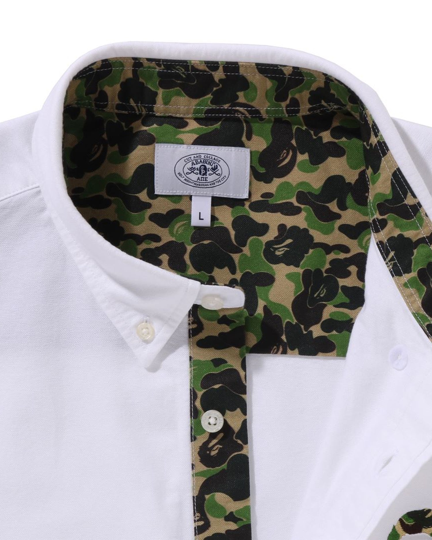 Bathing ape size large deals jungle button up shirt size large