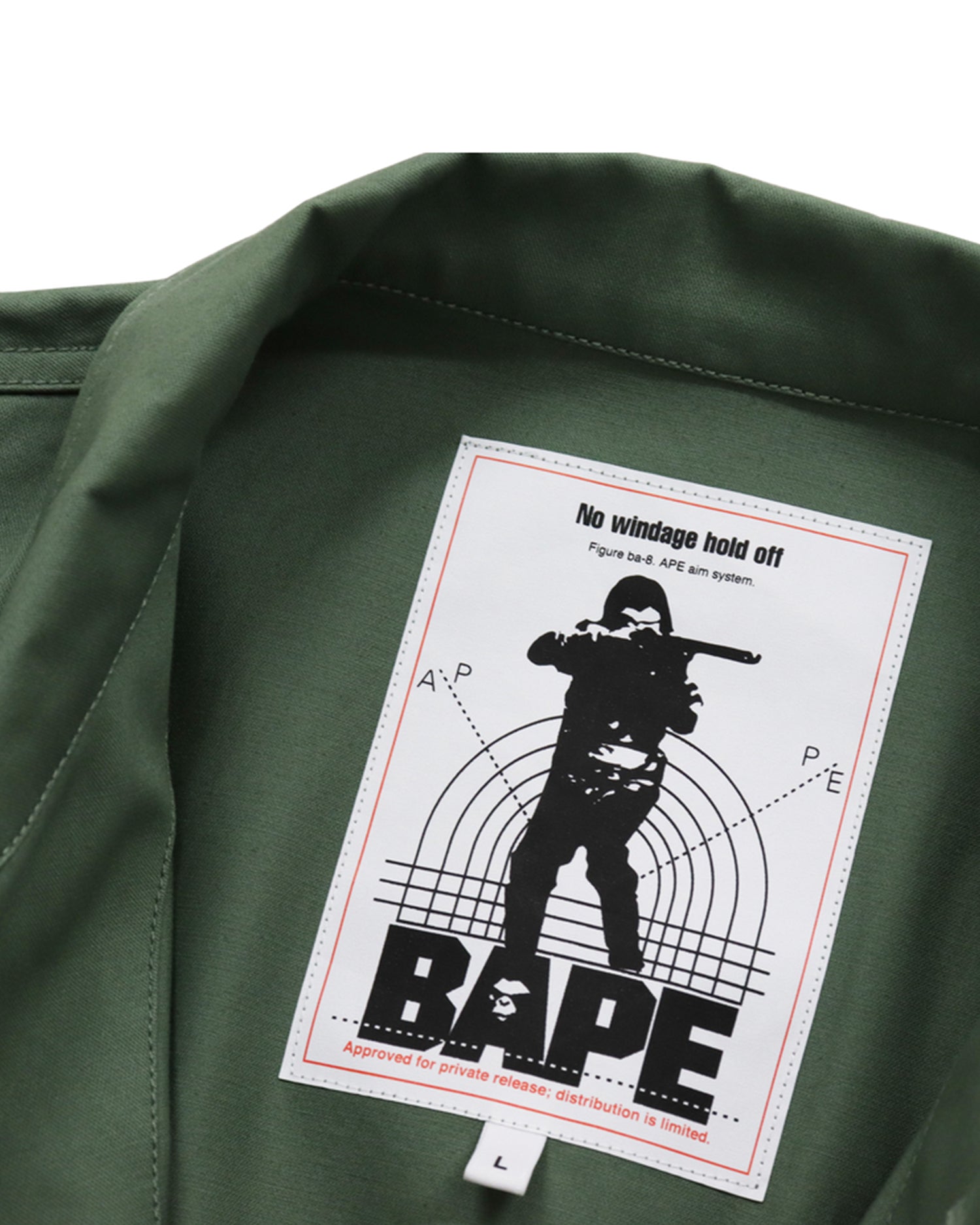A BATHING APE® Relaxed Fit Military Shirt | Bape official
