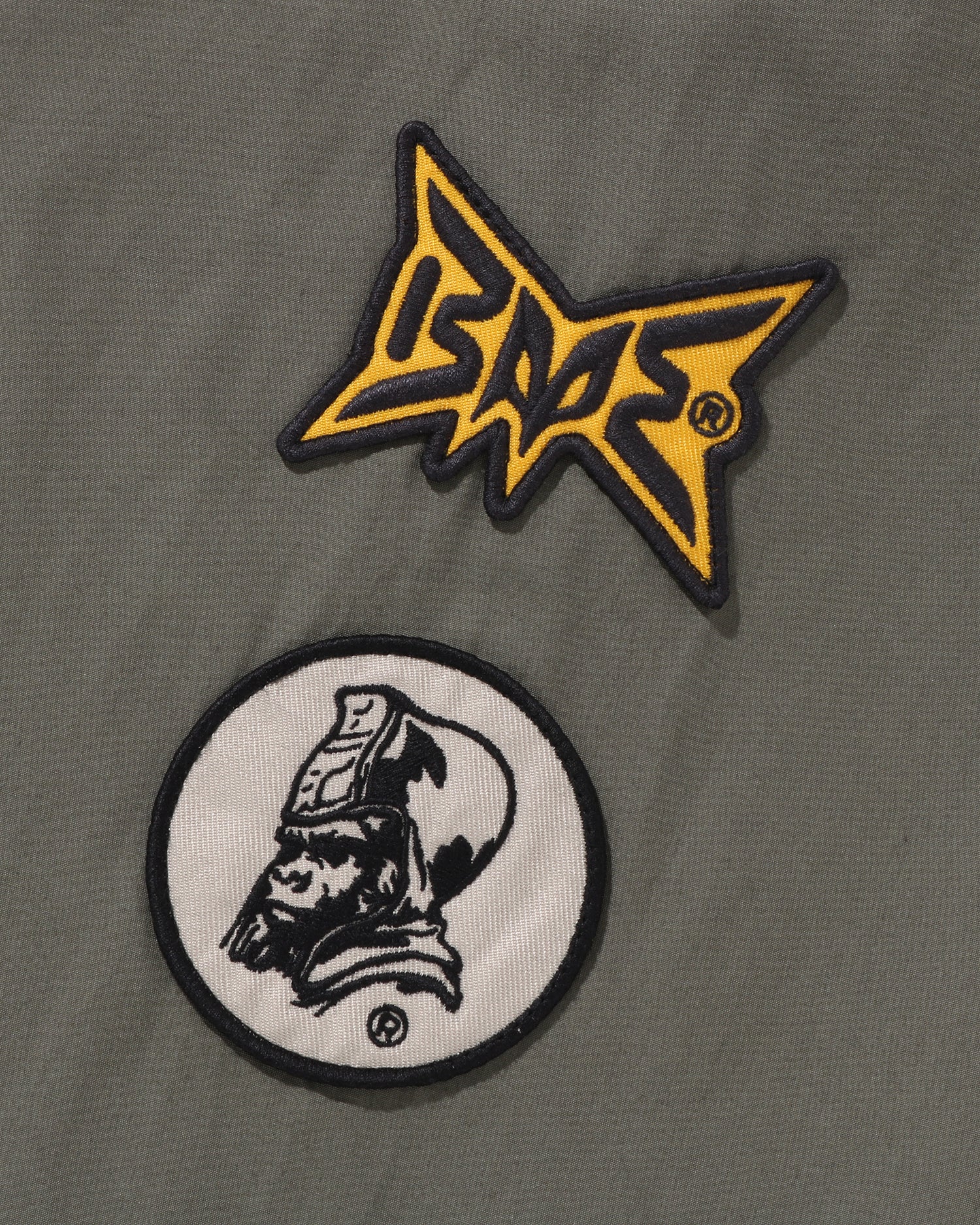 A BATHING APE® Bathing Ape Logo Military Ls Shirt | Bape