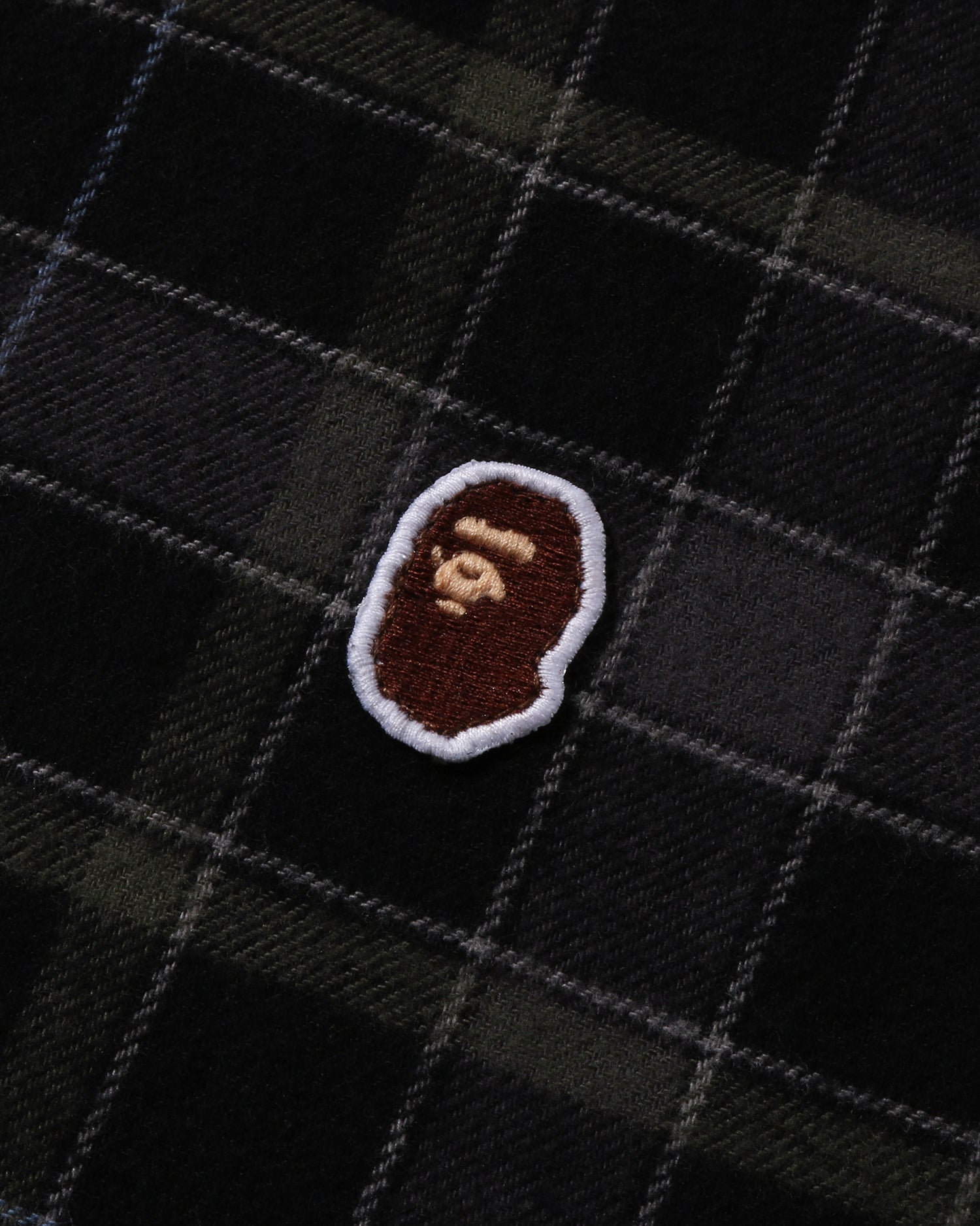 A BATHING APE® One Point Flannel Check Ls Shirt | Bape official