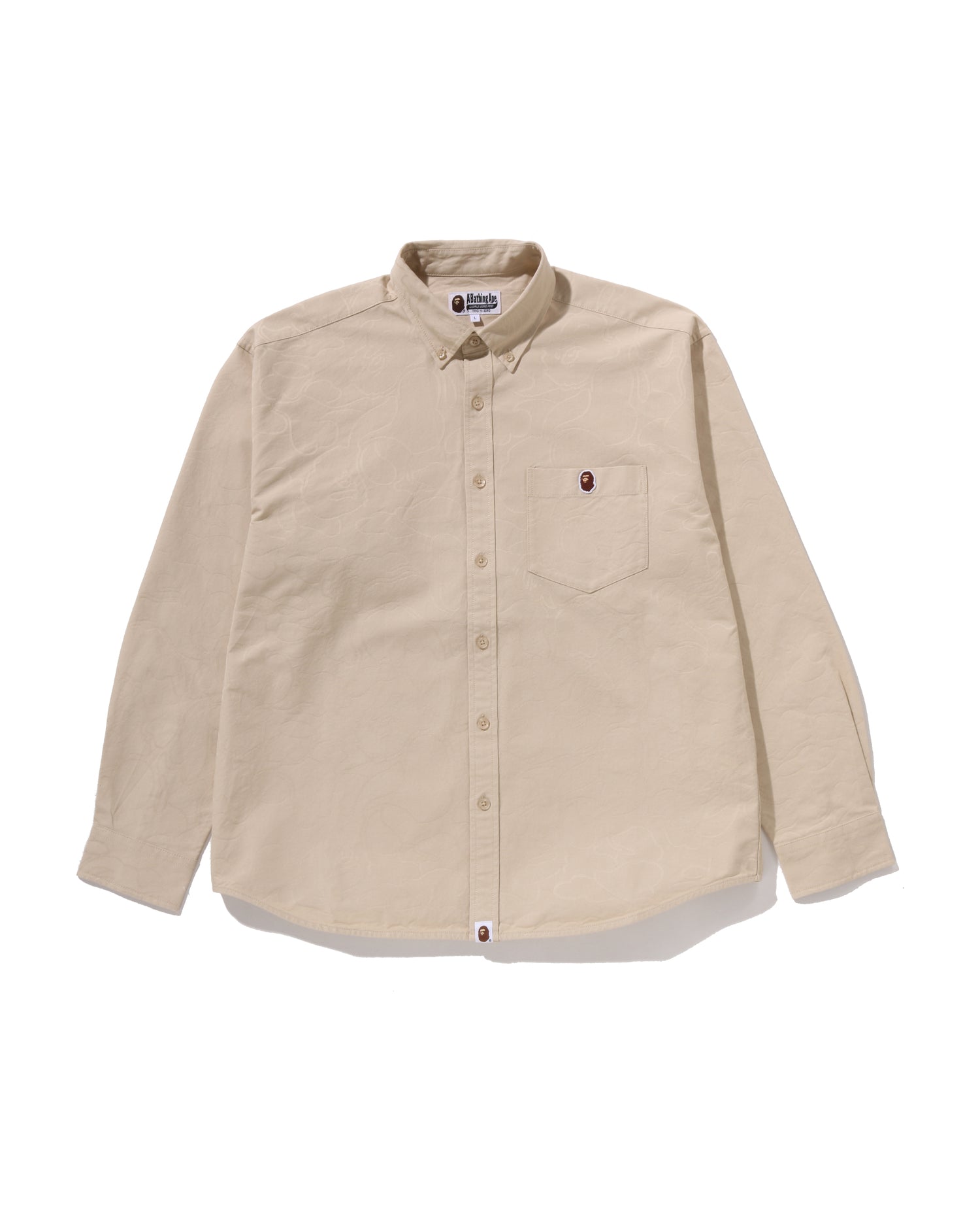 A BATHING APE® One Point Line Camo Jacquard Oxford Ls Shirt | Bape