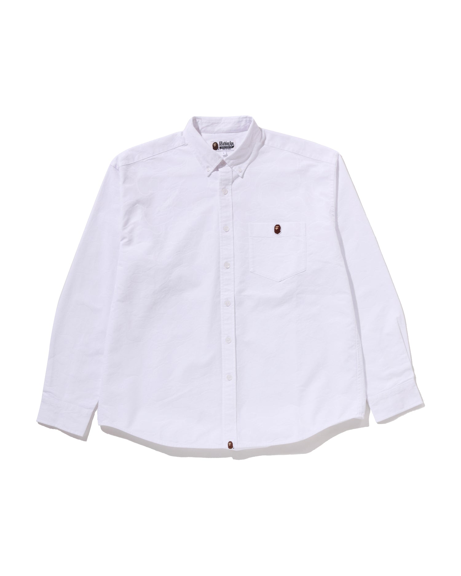 A BATHING APE® One Point Line Camo Jacquard Oxford Ls Shirt | Bape