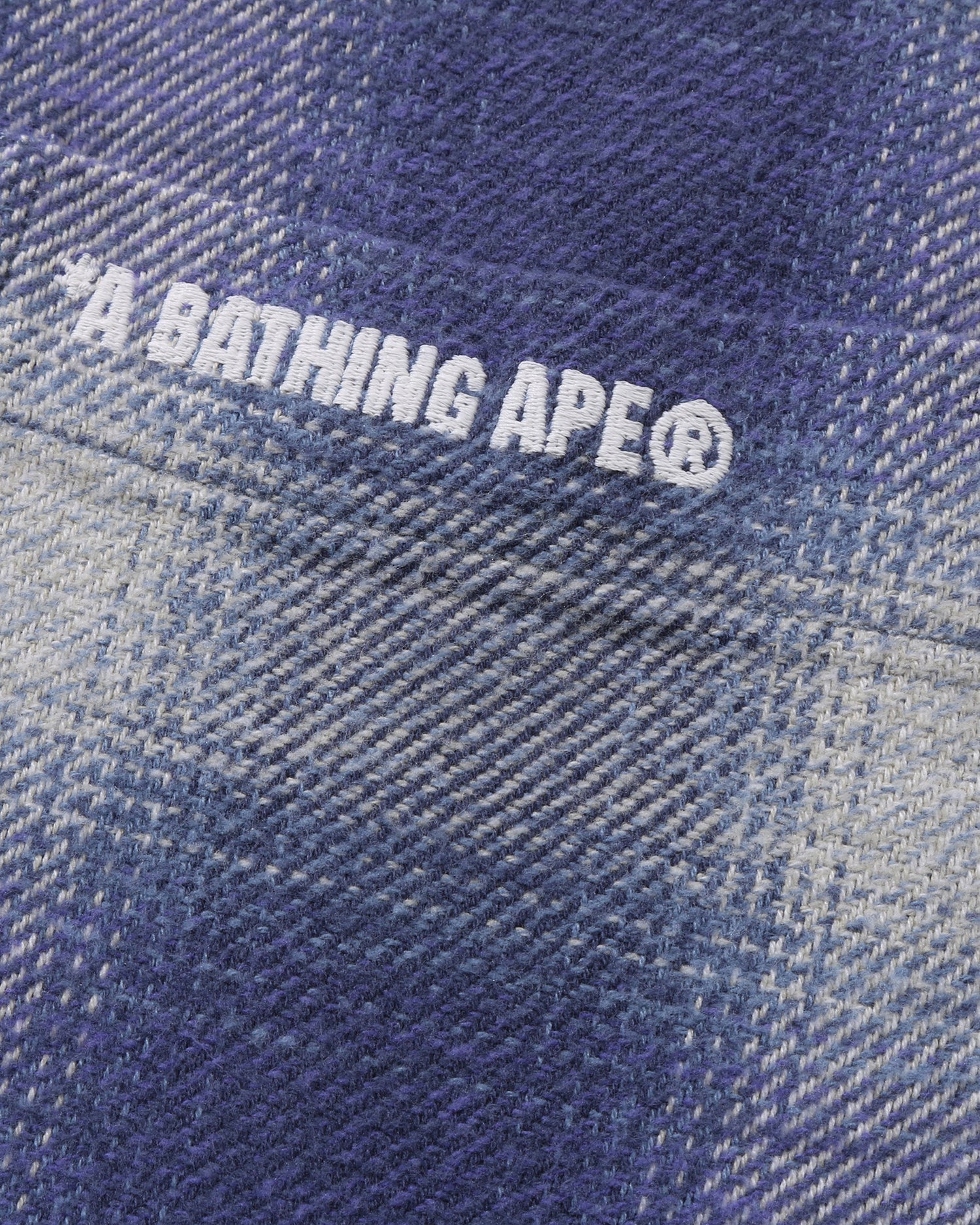 A BATHING APE® A Bathing Ape Logo Ombre Check Flannel Ls Shirt