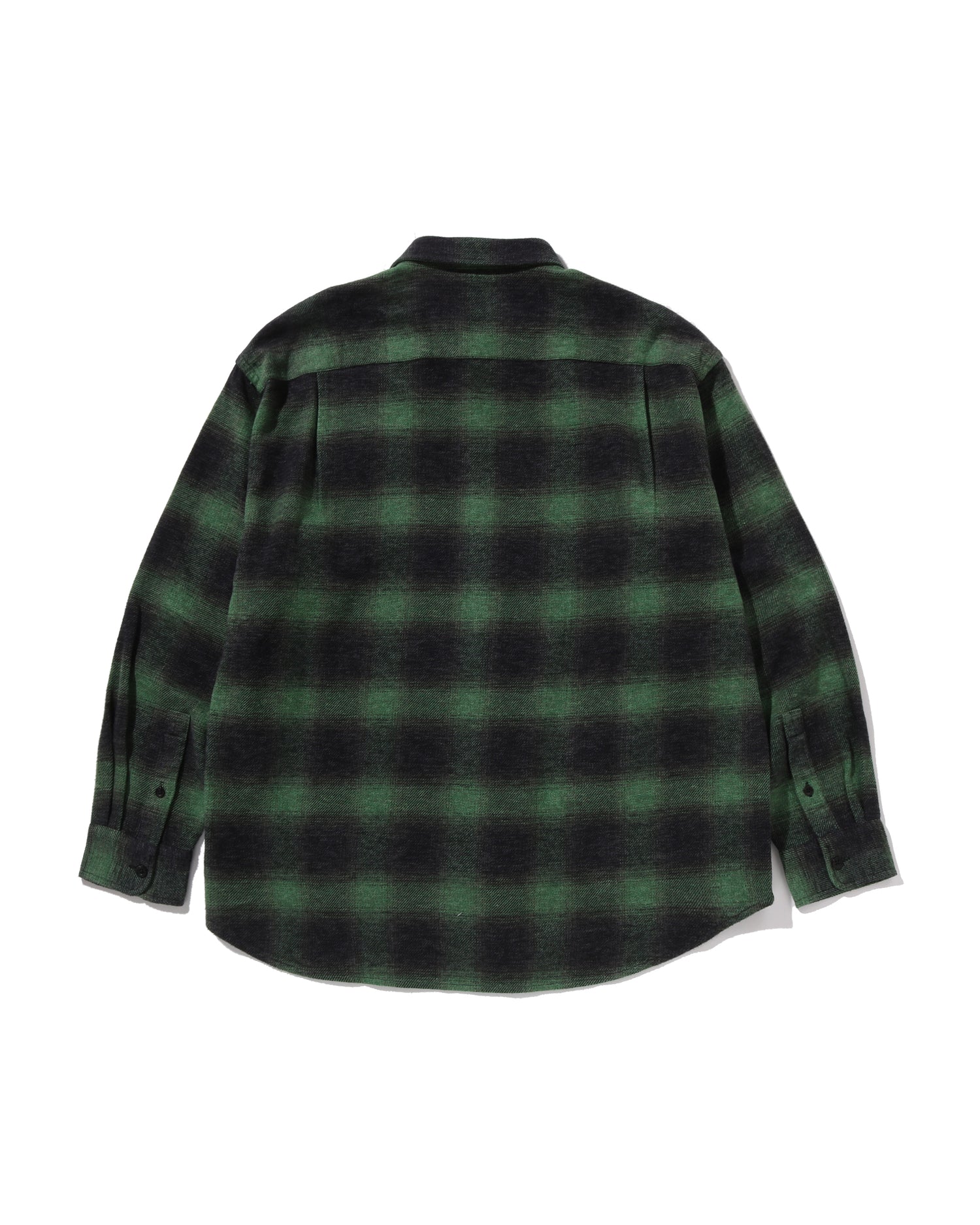 A BATHING APE® A Bathing Ape Logo Ombre Check Flannel Ls Shirt
