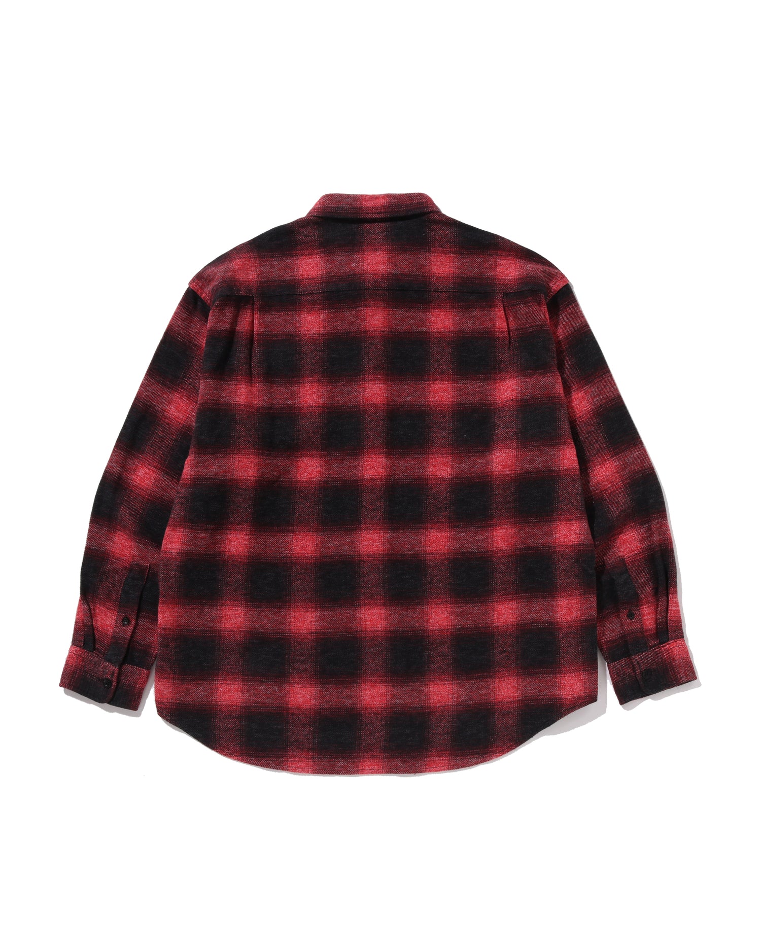 A BATHING APE® A Bathing Ape Logo Ombre Check Flannel Ls Shirt