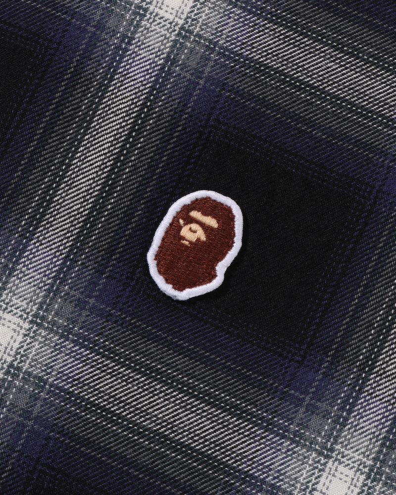 A BATHING APE® One Point Ombre Check Light Flannel Ls Shirt | Bape ...