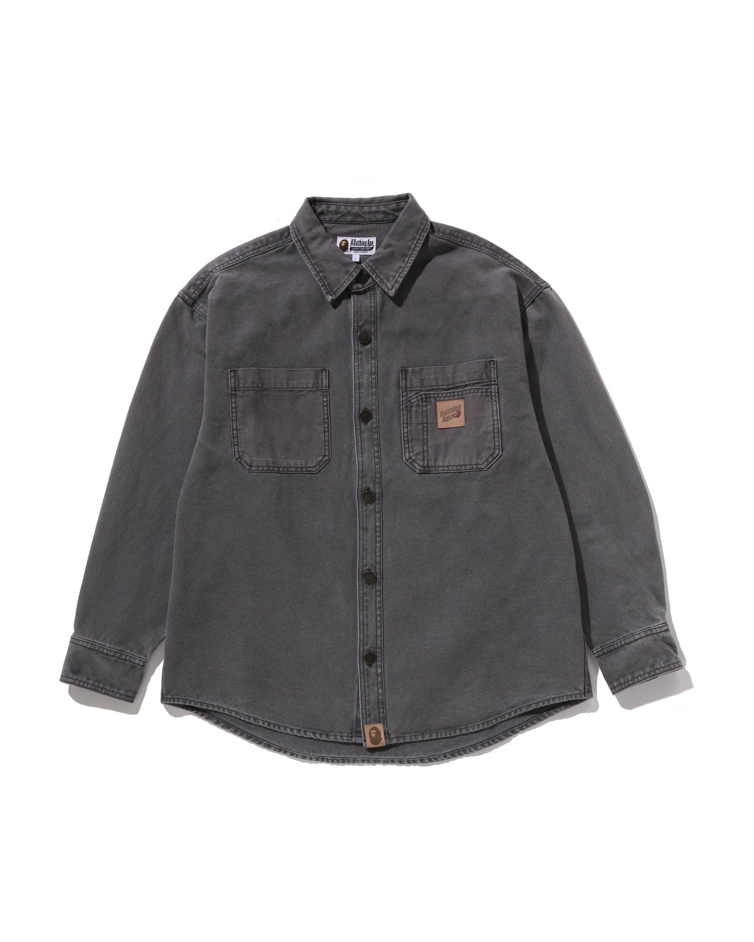 A BATHING APE® Garment Dye Work Ls Shirt | Bape official website