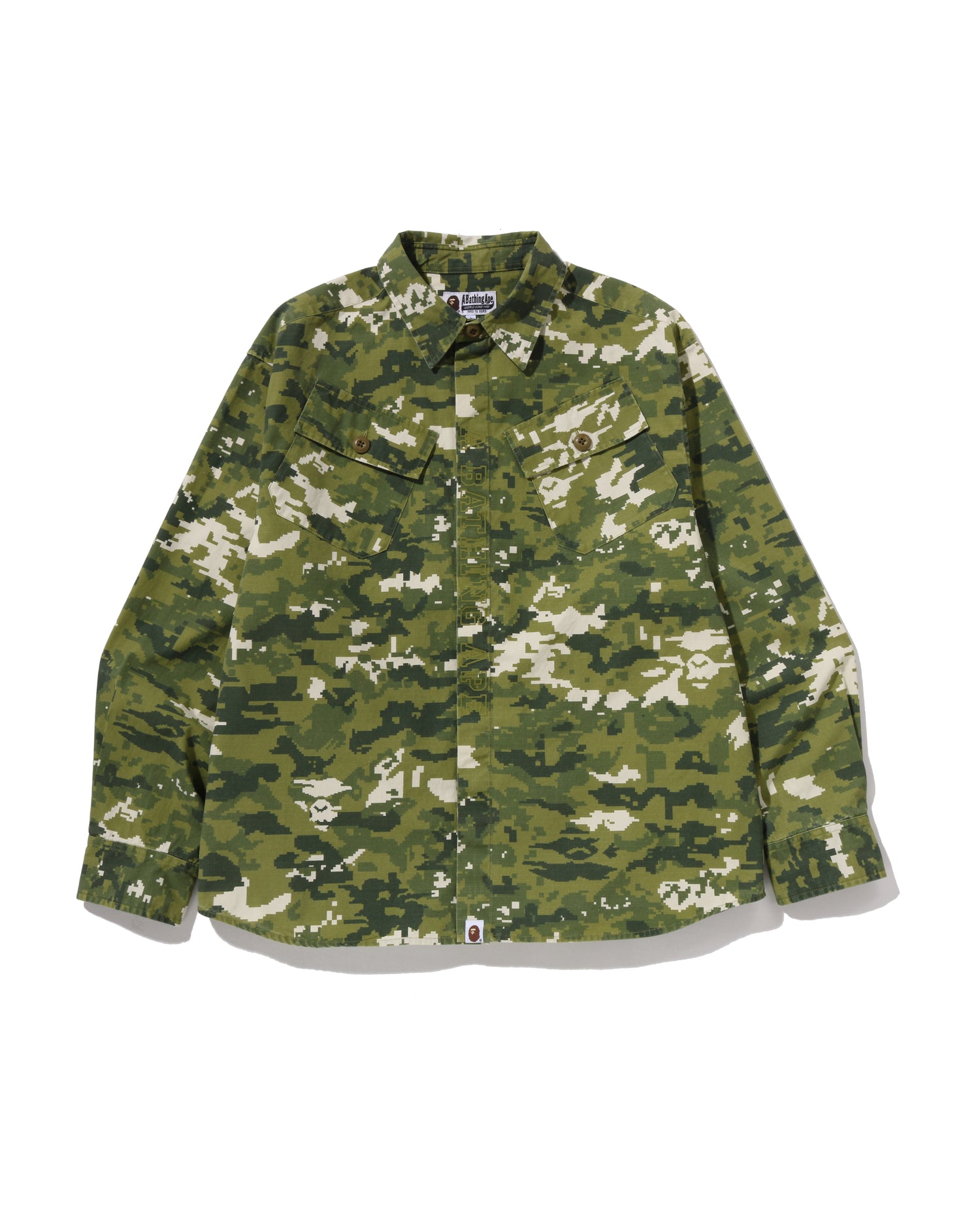 A BATHING APE® Multi Pixel Camo Military Shirt | Bape official
