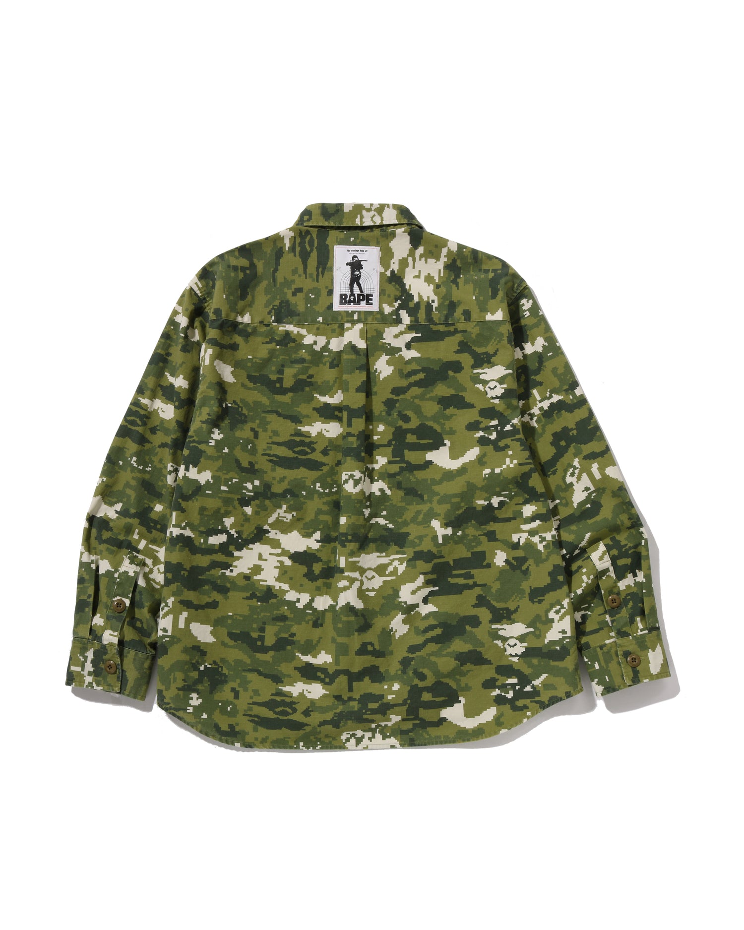 A BATHING APE® Multi Pixel Camo Military Shirt | Bape official