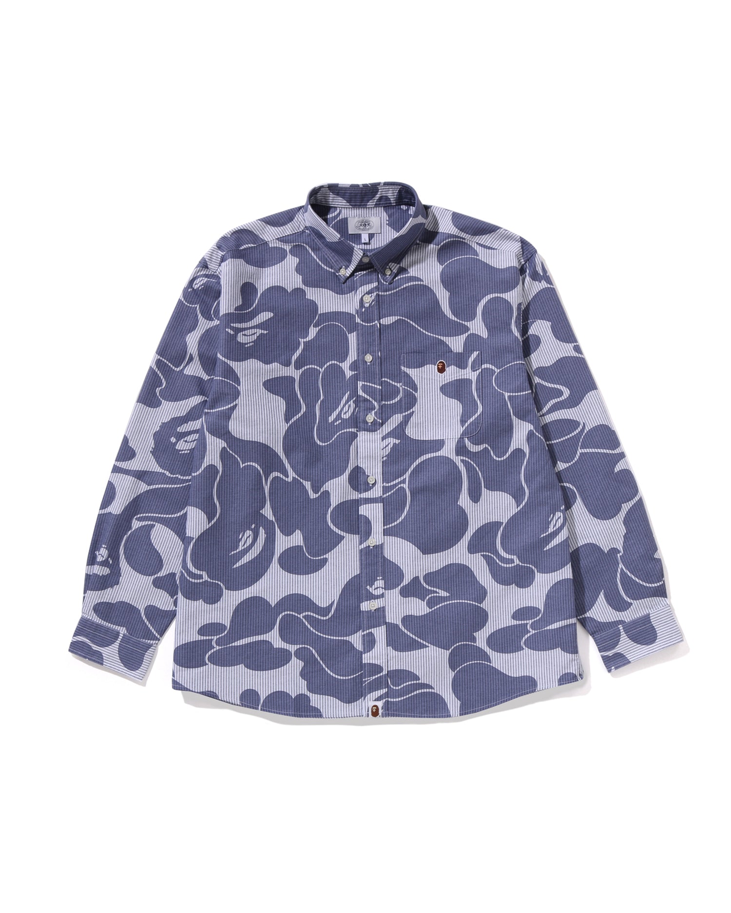 A BATHING APE® Stripe Camo Relaxed Fit Shirt | Bape official