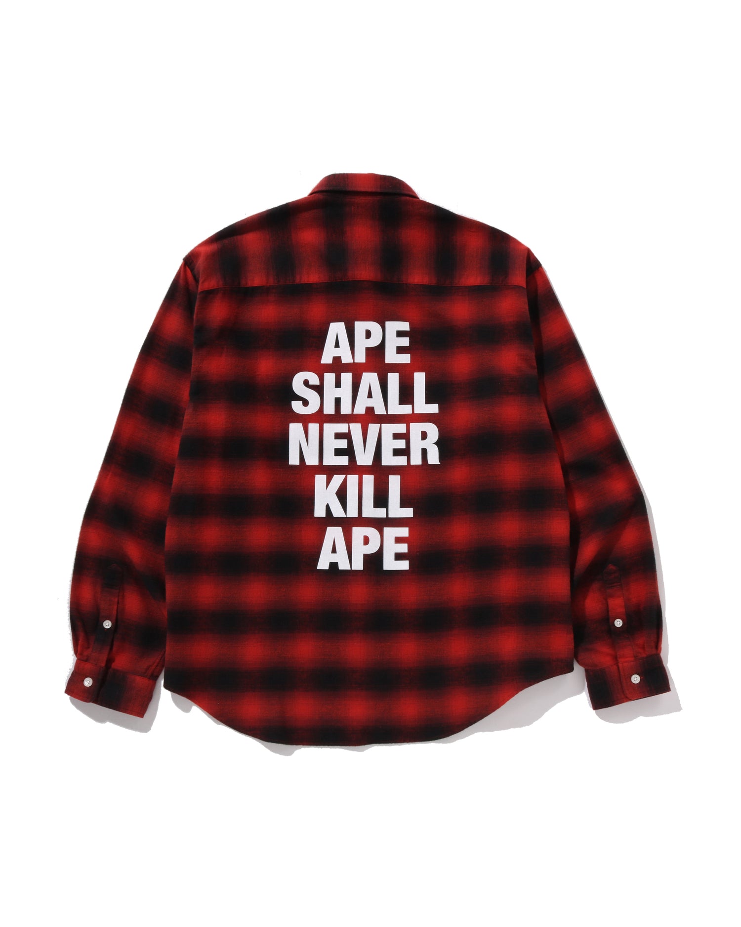 A BATHING APE® Block Check Relaxed Fit Shirt | Bape official