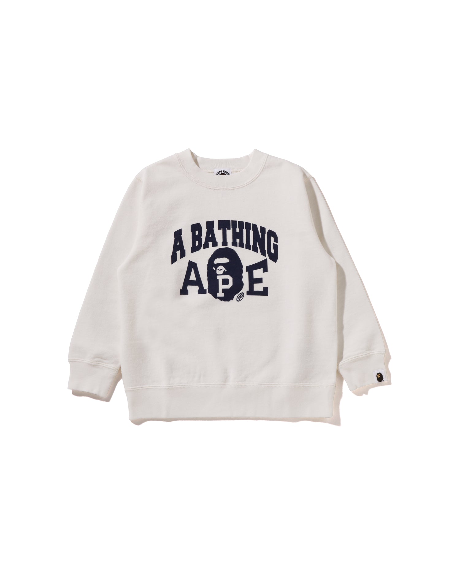 A BATHING APE® Kids BAPE Washed Effect Crewneck Sweatshirt | Bape